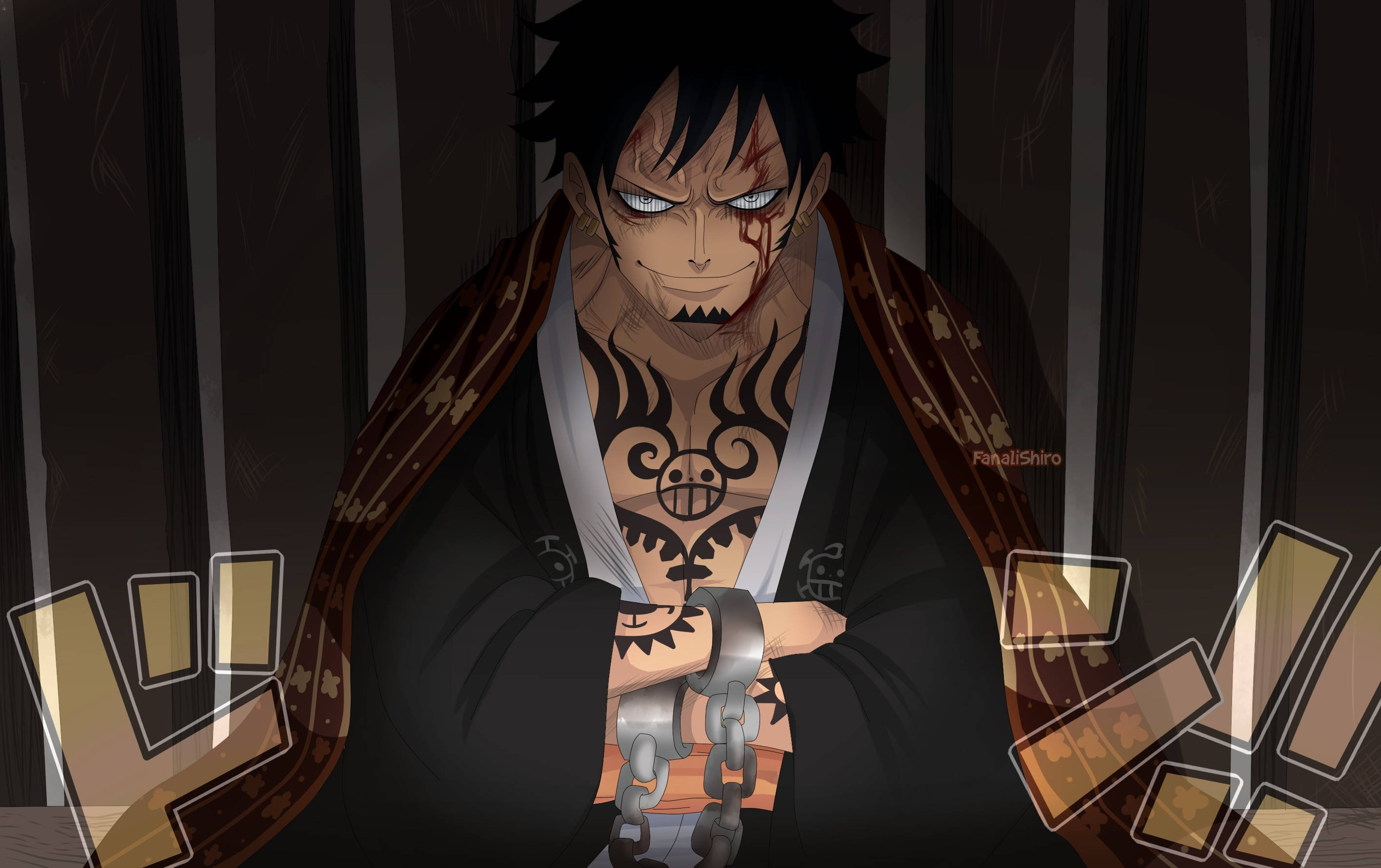 วอลเปเปอร์ Trafalgar Artwork One Piece Desktop วอลเปเปอร์