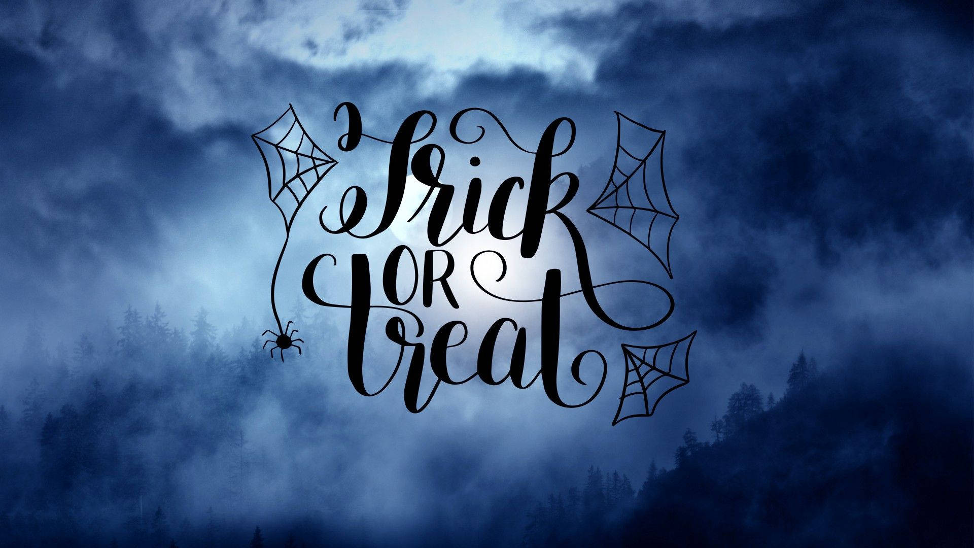 พื้นหลังเว็บคลาวด์ Trick or Treat วอลเปเปอร์