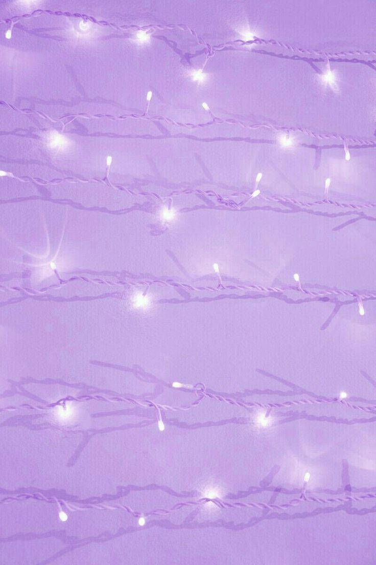สายไฟประดับสีม่วงพาสเทล Tumblr วอลเปเปอร์