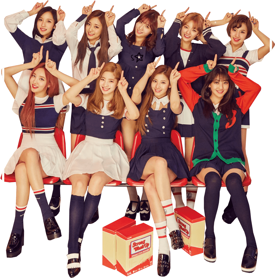Twice วงเคป็อป คอนเซ็ปต์ชุดนักเรียน วอลเปเปอร์