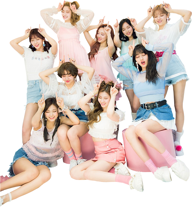 Twice วงเคป็อป โพสท่าชุดสดใส วอลเปเปอร์