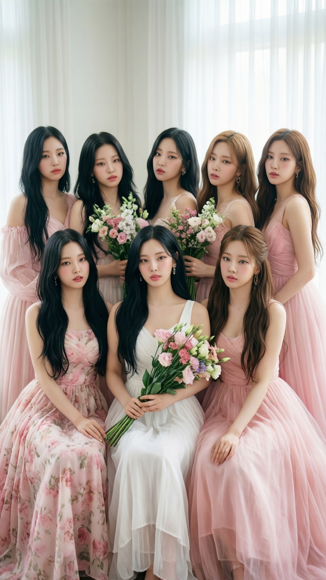 TWICE ในชุดดอกไม้ วอลเปเปอร์