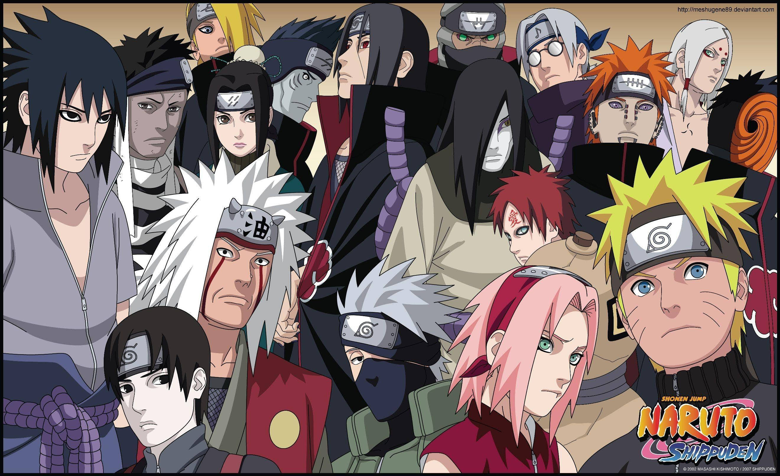 นารูโตะ ชิปปuden ตัวละครทั้งหมด จริงจัง วอลเปเปอร์