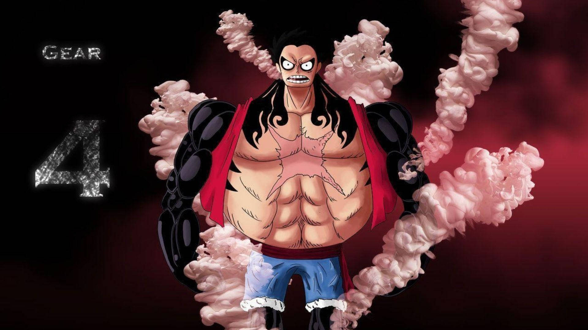 ลuffy Gear 4 ไอน้ำสีชมพู วอลเปเปอร์