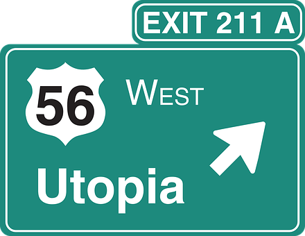 ป้ายทางออกทางหลวง Utopia56 West วอลเปเปอร์