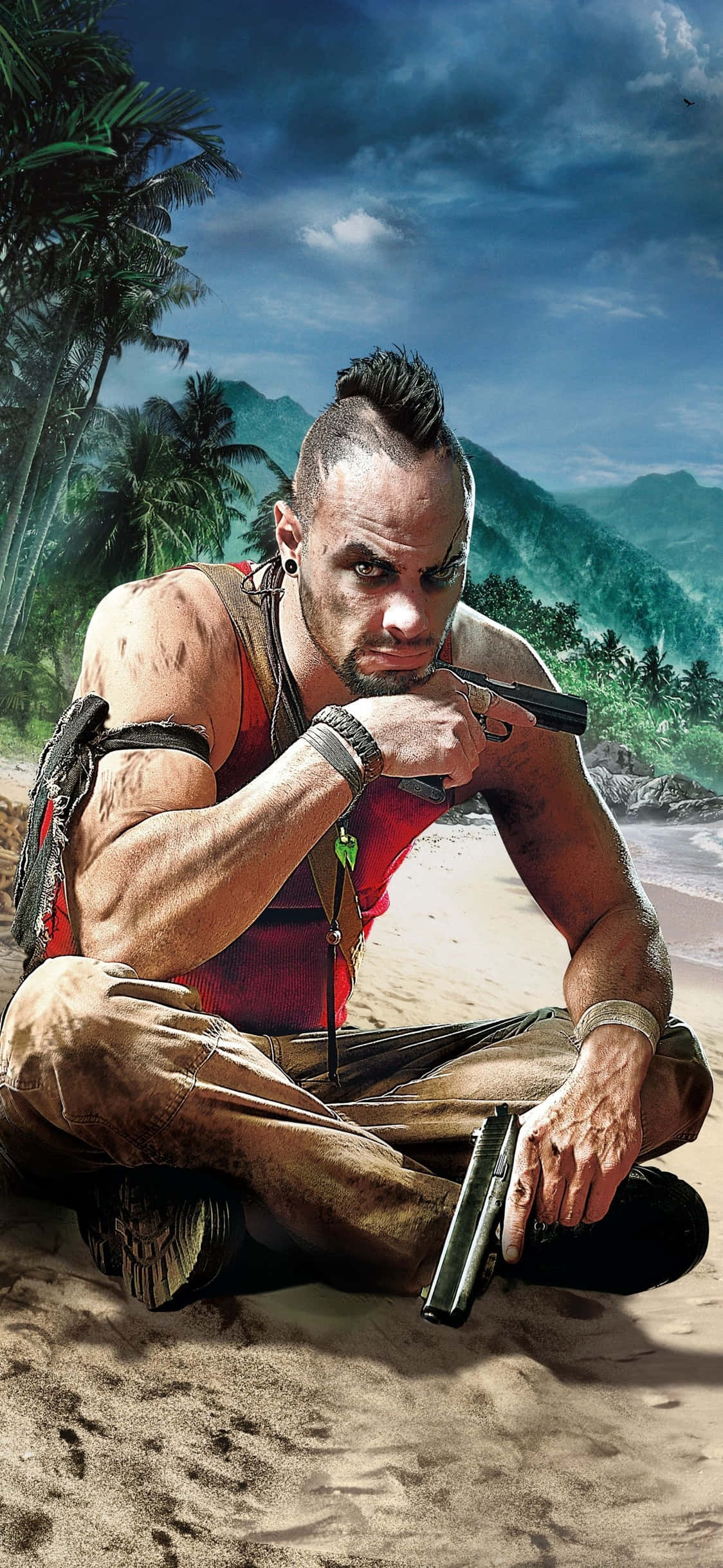 พื้นหลังทราย Vaas Montenegro iPhone X Far Cry 3 วอลเปเปอร์