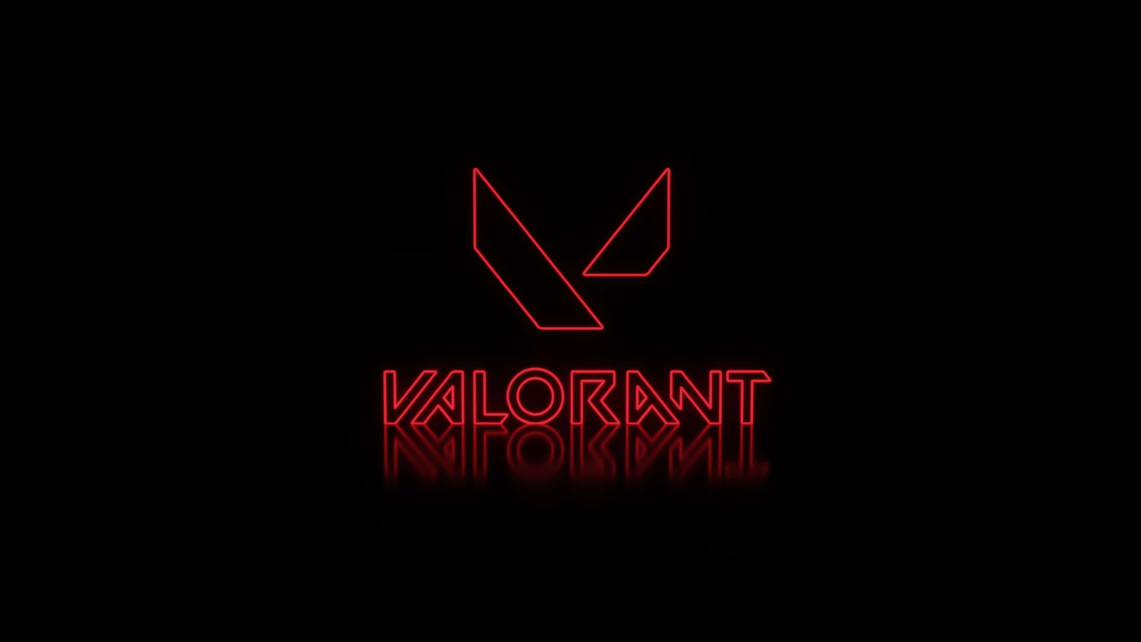 วอลเปเปอร์เดสก์ท็อป Valorant แสงนีออนสีแดง วอลเปเปอร์