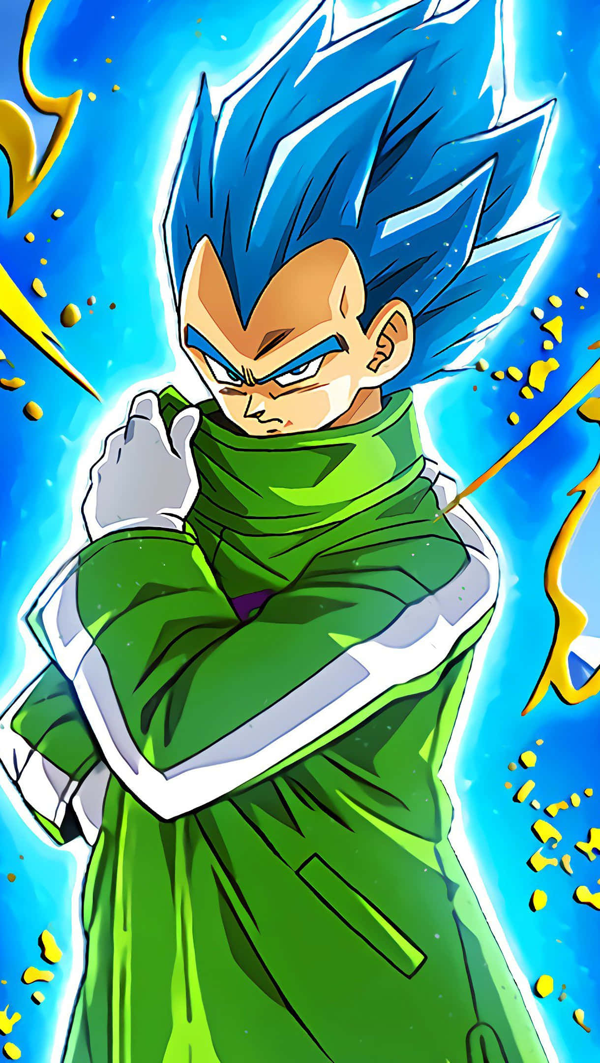พื้นหลังอนิเมสีน้ำเงิน Vegeta จากดราก้อนบอล วอลเปเปอร์