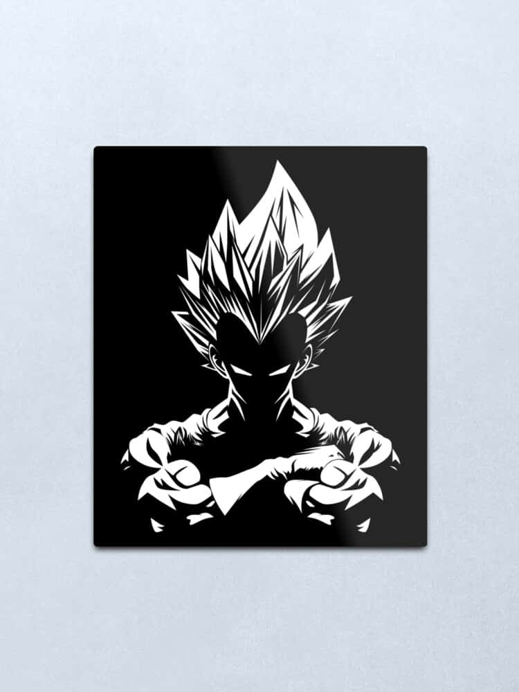 Vegeta จากดราก้อนบอลในโทนขาวดำ วอลเปเปอร์