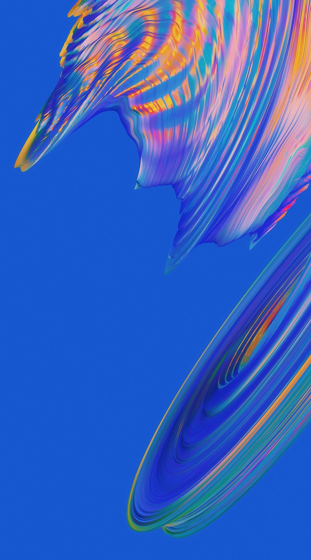 Vivo V20 วงกลมสีรุ้งหมุนวน วอลเปเปอร์