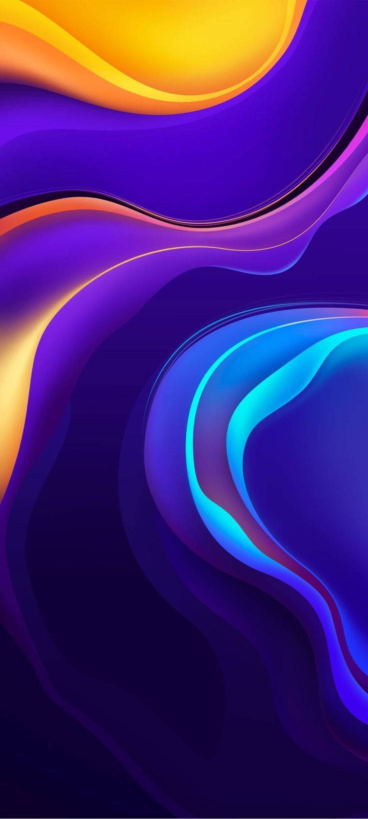 Vivo Y20 คลื่นสีม่วงนามธรรม วอลเปเปอร์