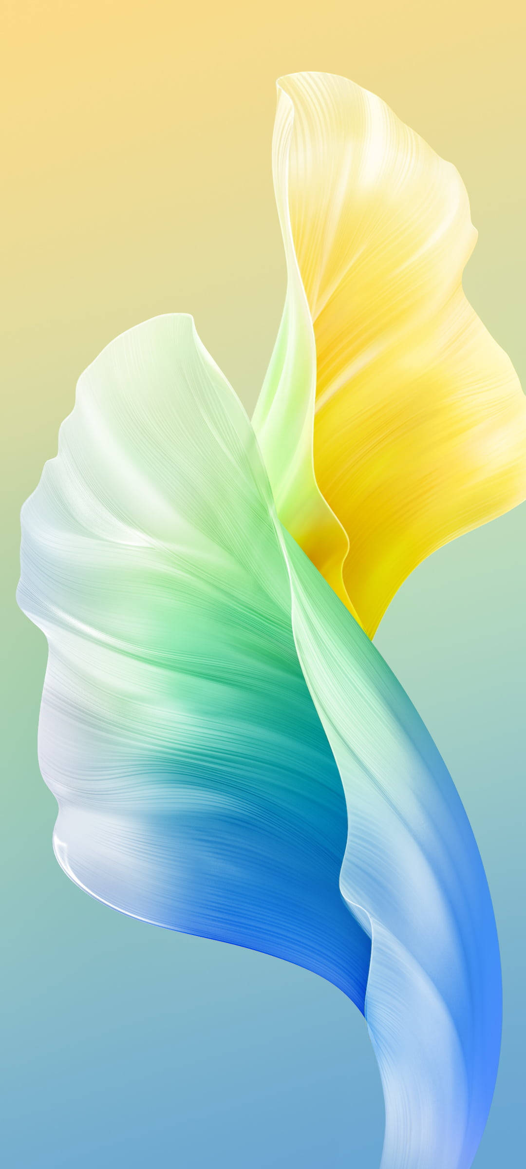 นามธรรมสีน้ำเงินและเหลืองสำหรับ Vivo Y20 วอลเปเปอร์