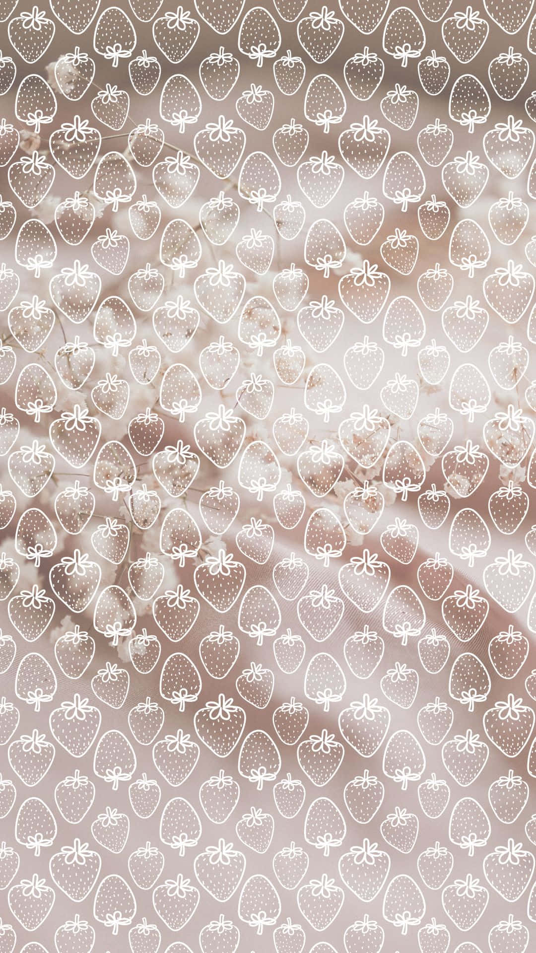 พื้นหลังลายสตรอว์เบอร์รี่สวยงามสไตล์ VSCO วอลเปเปอร์