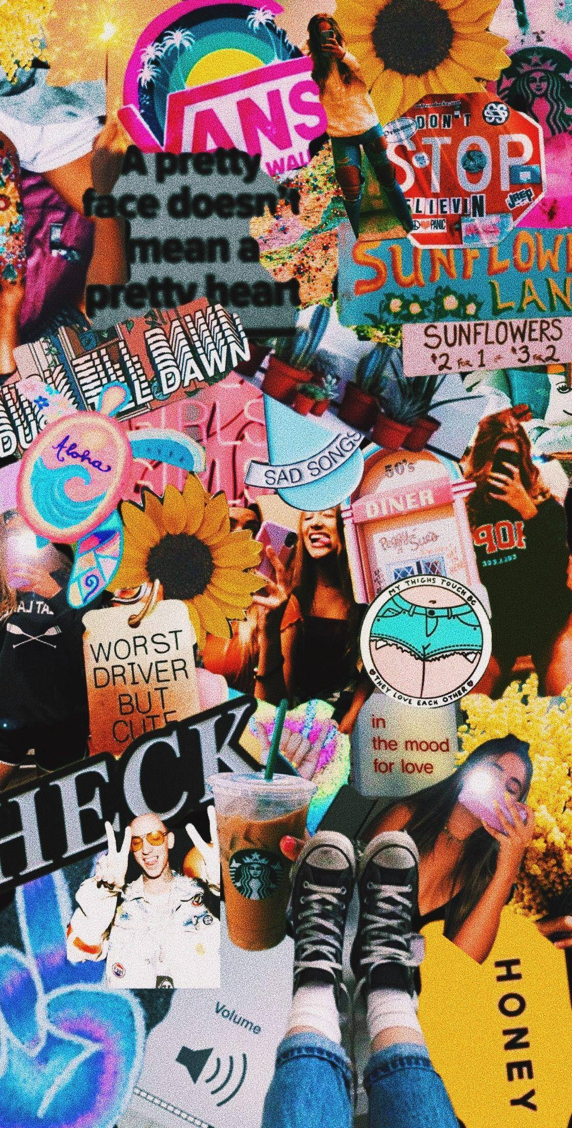 คอลลาจ VSCO สวยๆ แนวคนขับรถแย่แต่ก็น่ารัก วอลเปเปอร์