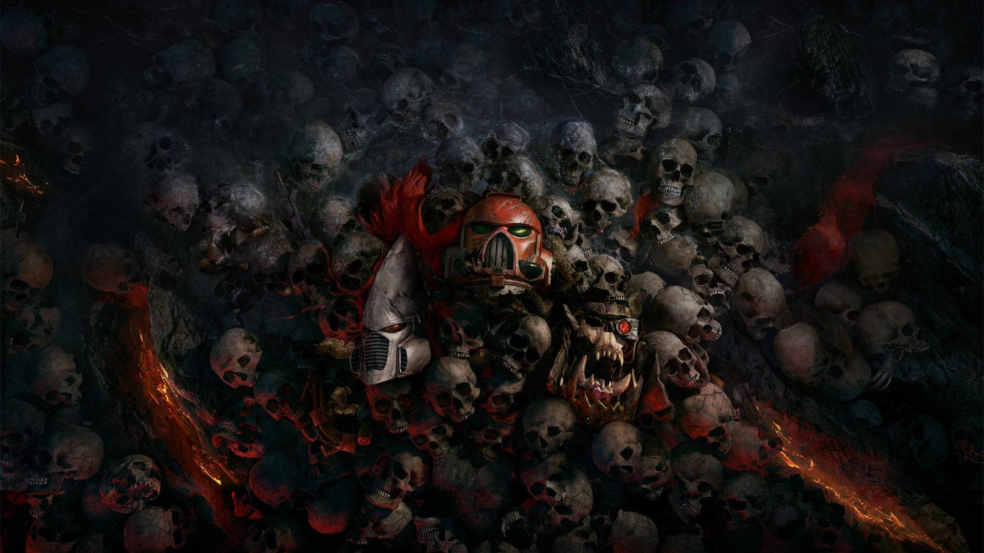 กะโหลก Warhammer 40000 Dawn Of War วอลเปเปอร์