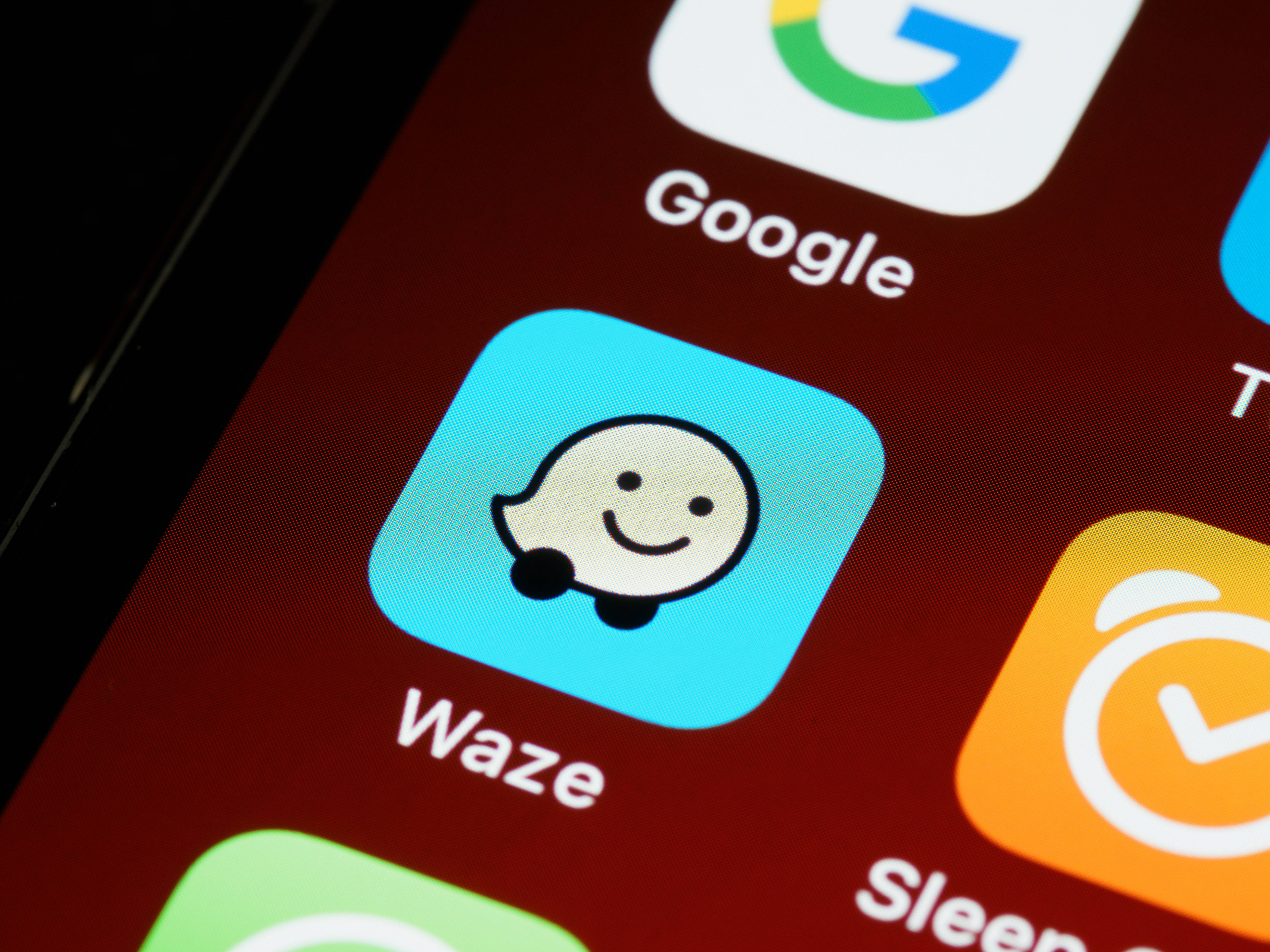 แอป Waze บน iOS 13 วอลเปเปอร์