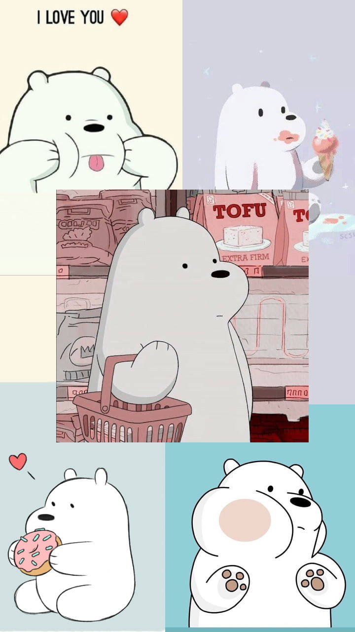 We Bare Bears ภาพน้องหมีน้อยสไตล์ aesthetic วอลเปเปอร์