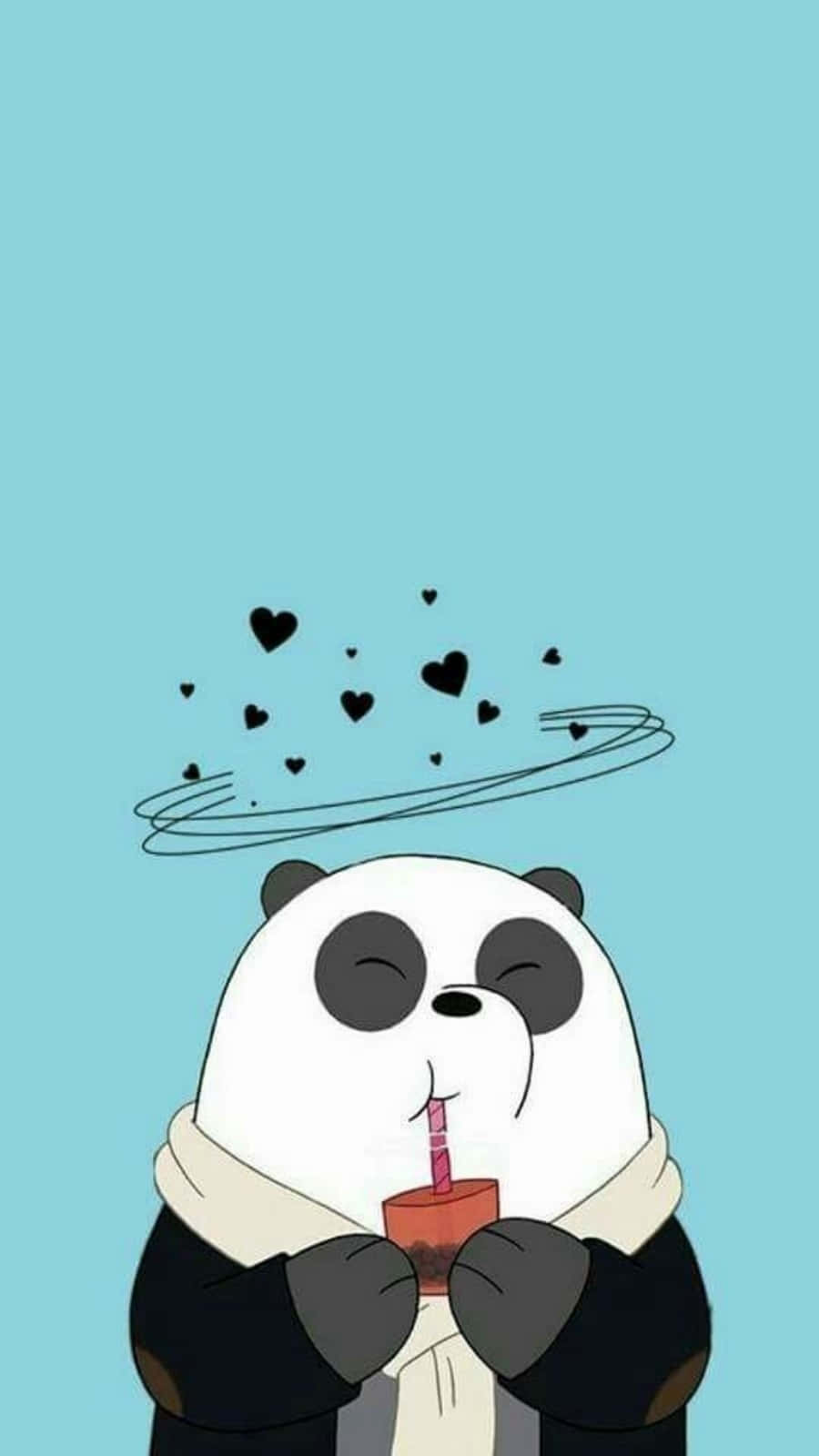 รูปโปรไฟล์น่ารักของแพนด้าจาก We Bare Bears วอลเปเปอร์