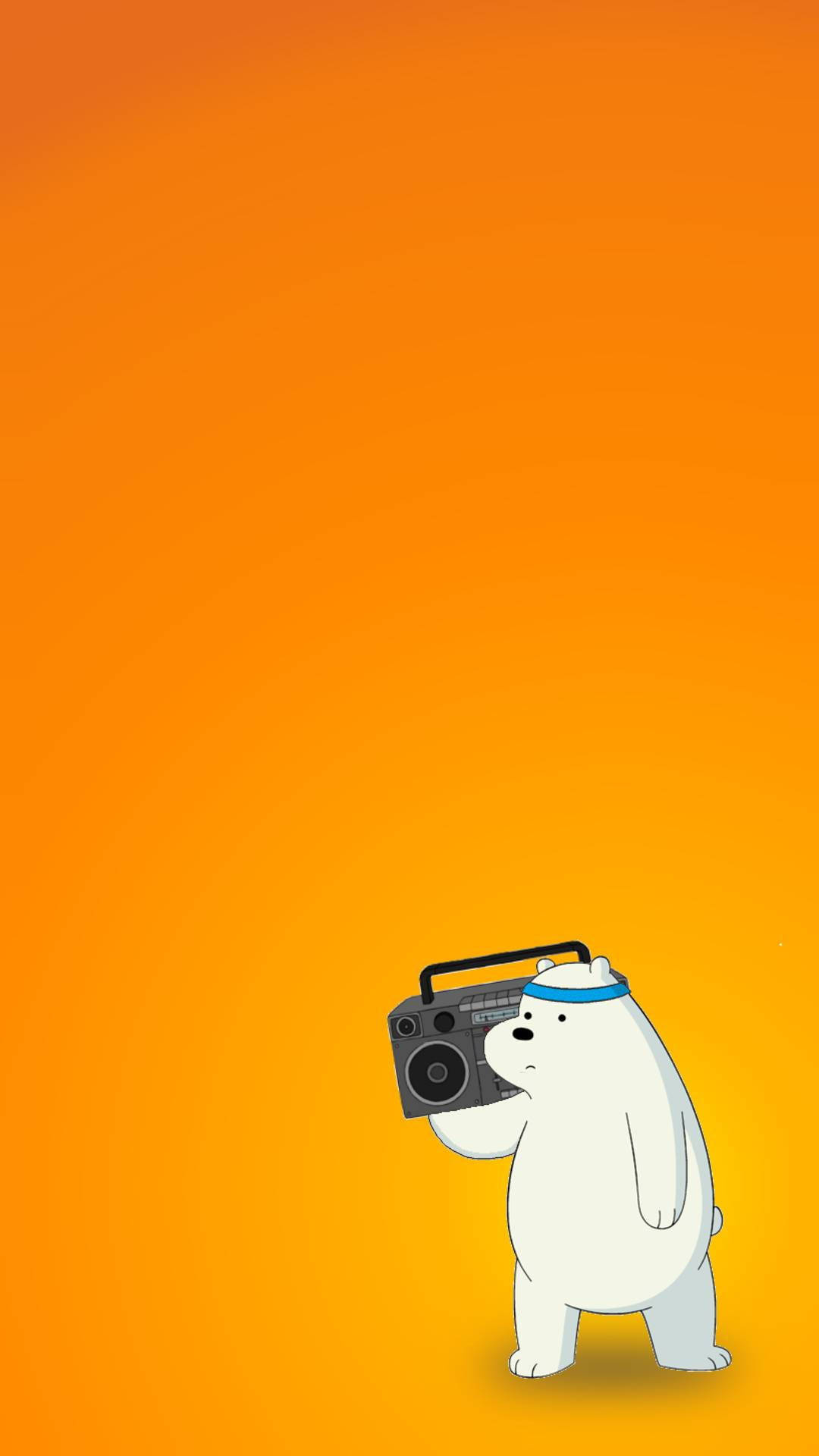ไอซ์แบร์ We Bare Bears บูมบ็อกซ์ ส้ม สุนทรียศาสตร์ วอลเปเปอร์