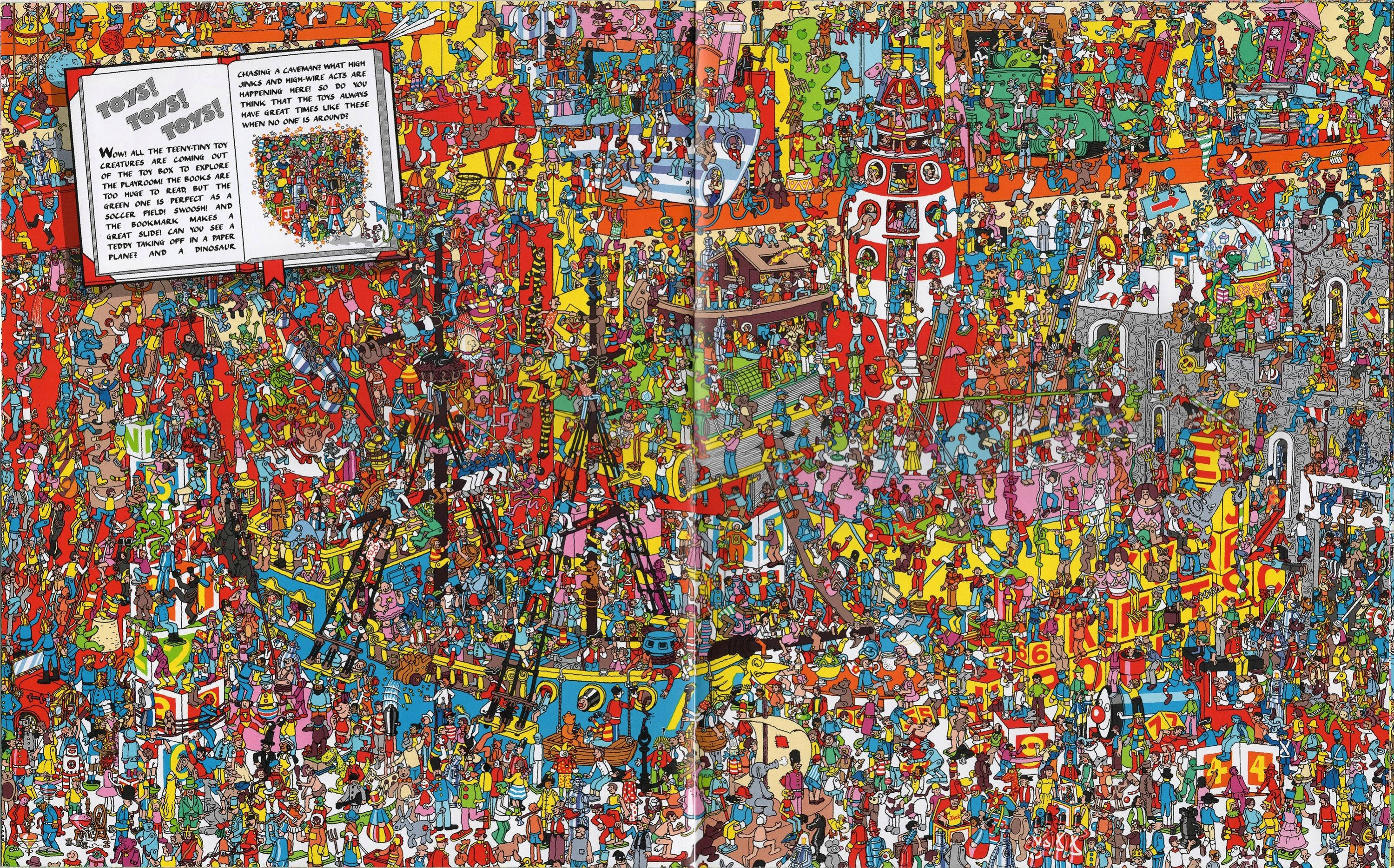 ฉากสุดมีชีวิตชีวาและน่าค้นหาจาก Where's Waldo พร้อมตุ๊กตาสัตว์จิ๋ว กระตุ้นการผจญภัยค้นหาที่น่าตื่นเต้น วอลเปเปอร์
