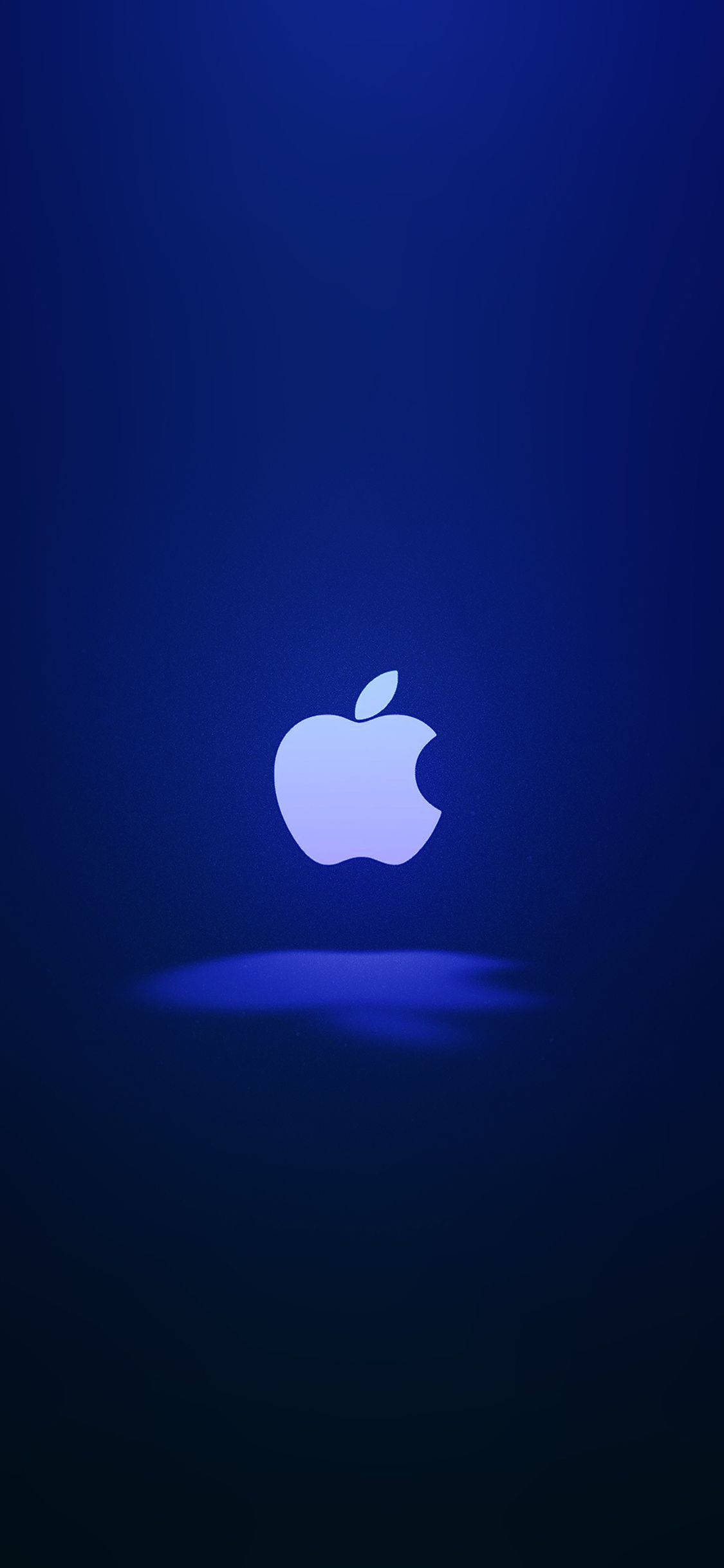 White Lit Apple Logo iPhone วอลเปเปอร์