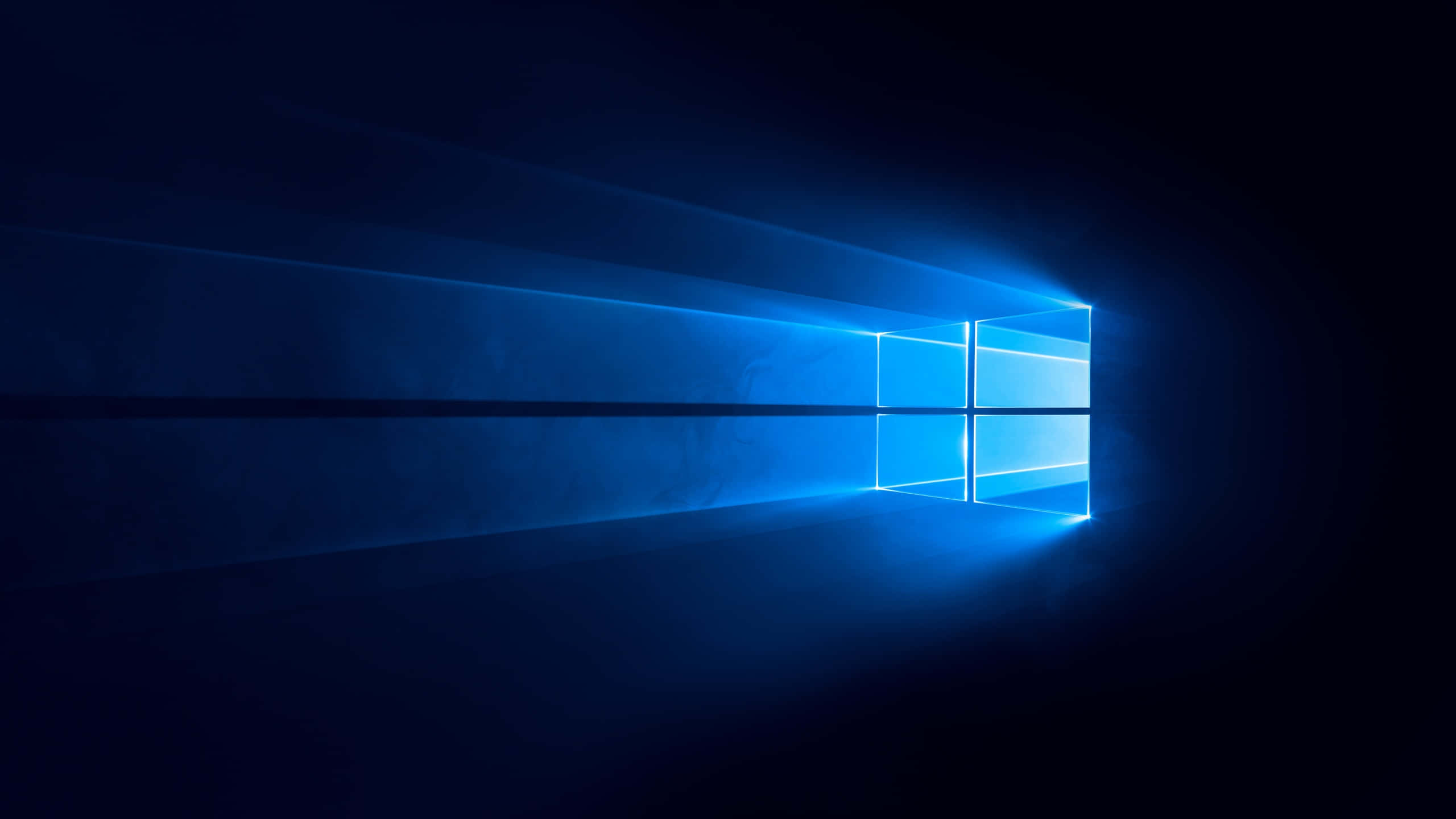 โลโก้ Windows 10 ในความมืด วอลเปเปอร์