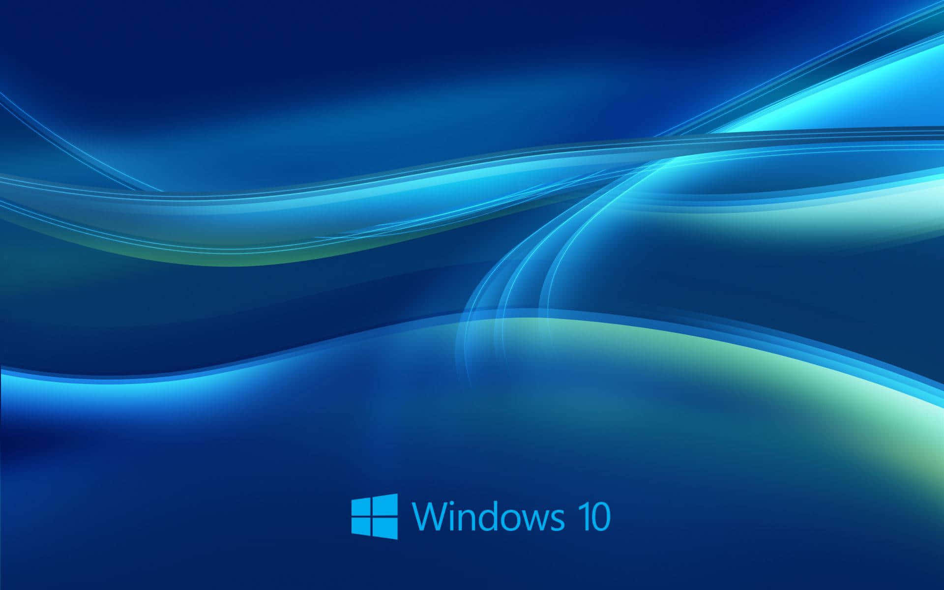 พื้นหลังคลื่นสีฟ้าสไตล์ Windows 10 วอลเปเปอร์