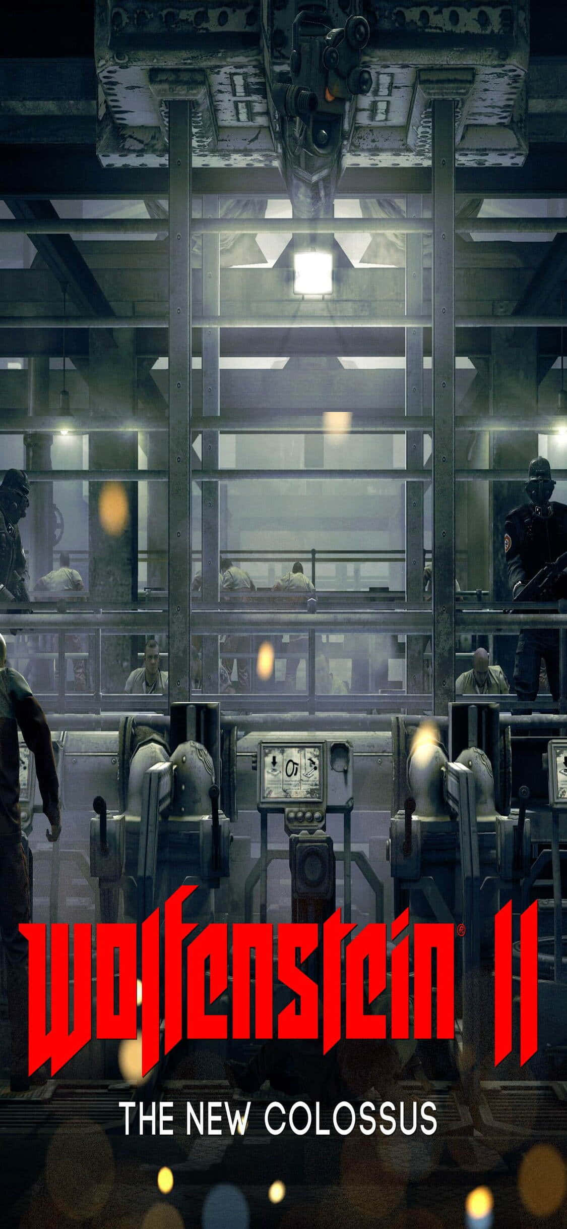 พื้นหลังฐานคลังสินค้า Wolfenstein II สำหรับ iPhone Xs วอลเปเปอร์