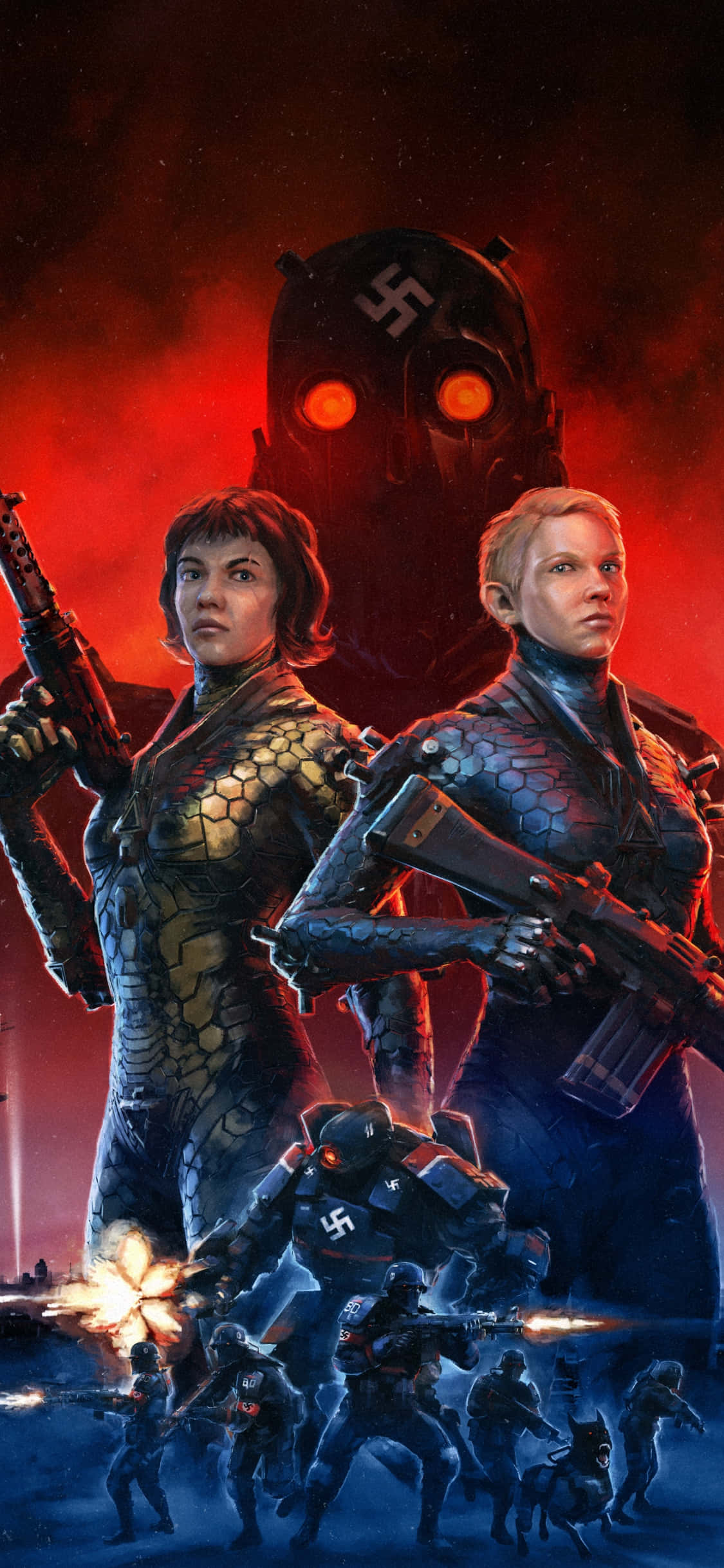 Wolfenstein II the New Colossus บน iPhone Xs วอลเปเปอร์