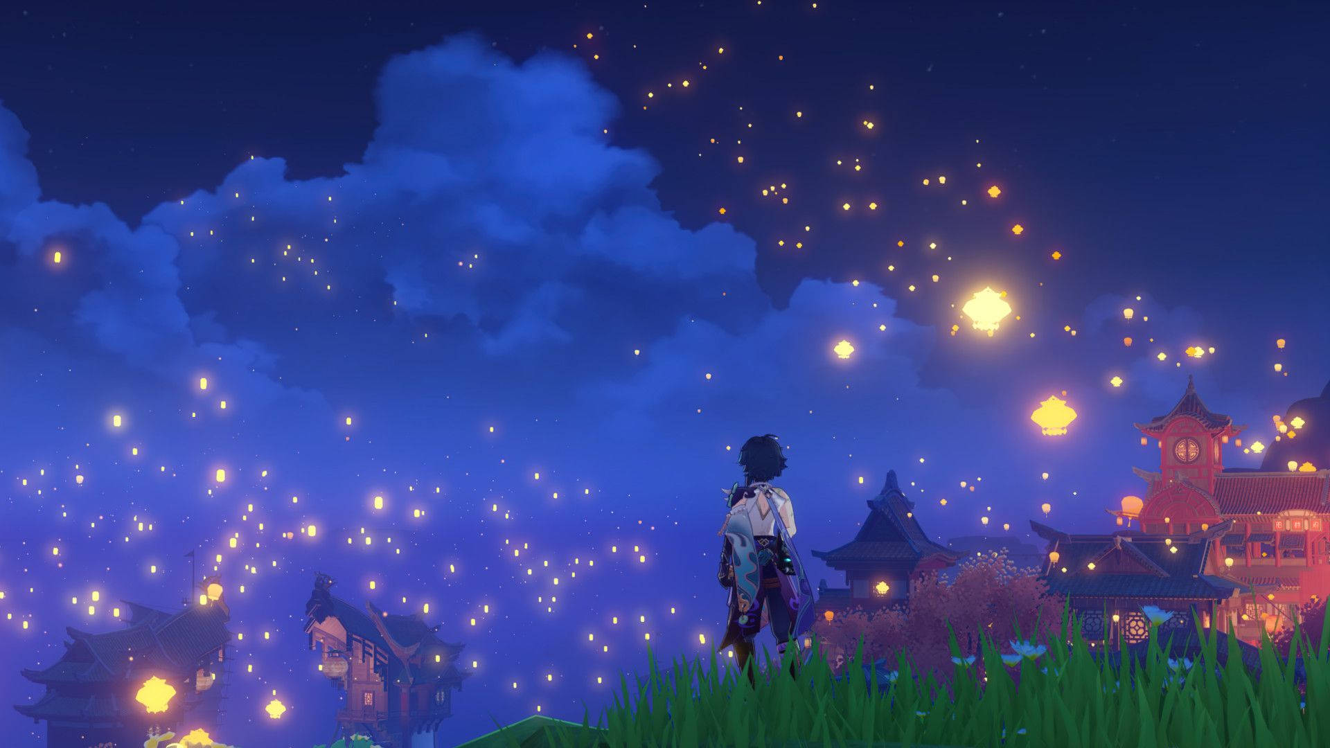 เกม Xiao ดูเทศกาลโคมไฟ วอลเปเปอร์