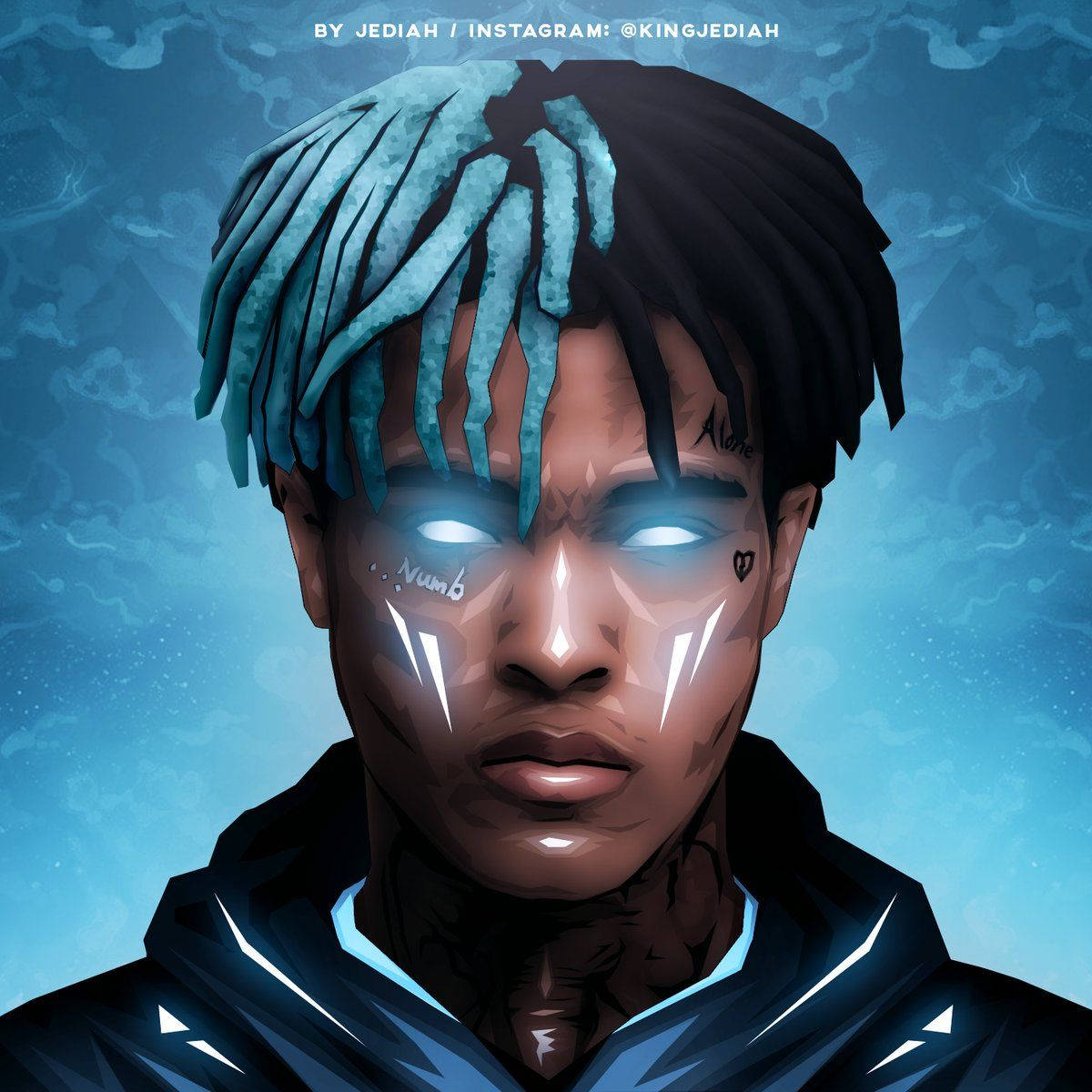 ภาพอนิเมะ Xxxtentacion สีฟ้า วอลเปเปอร์