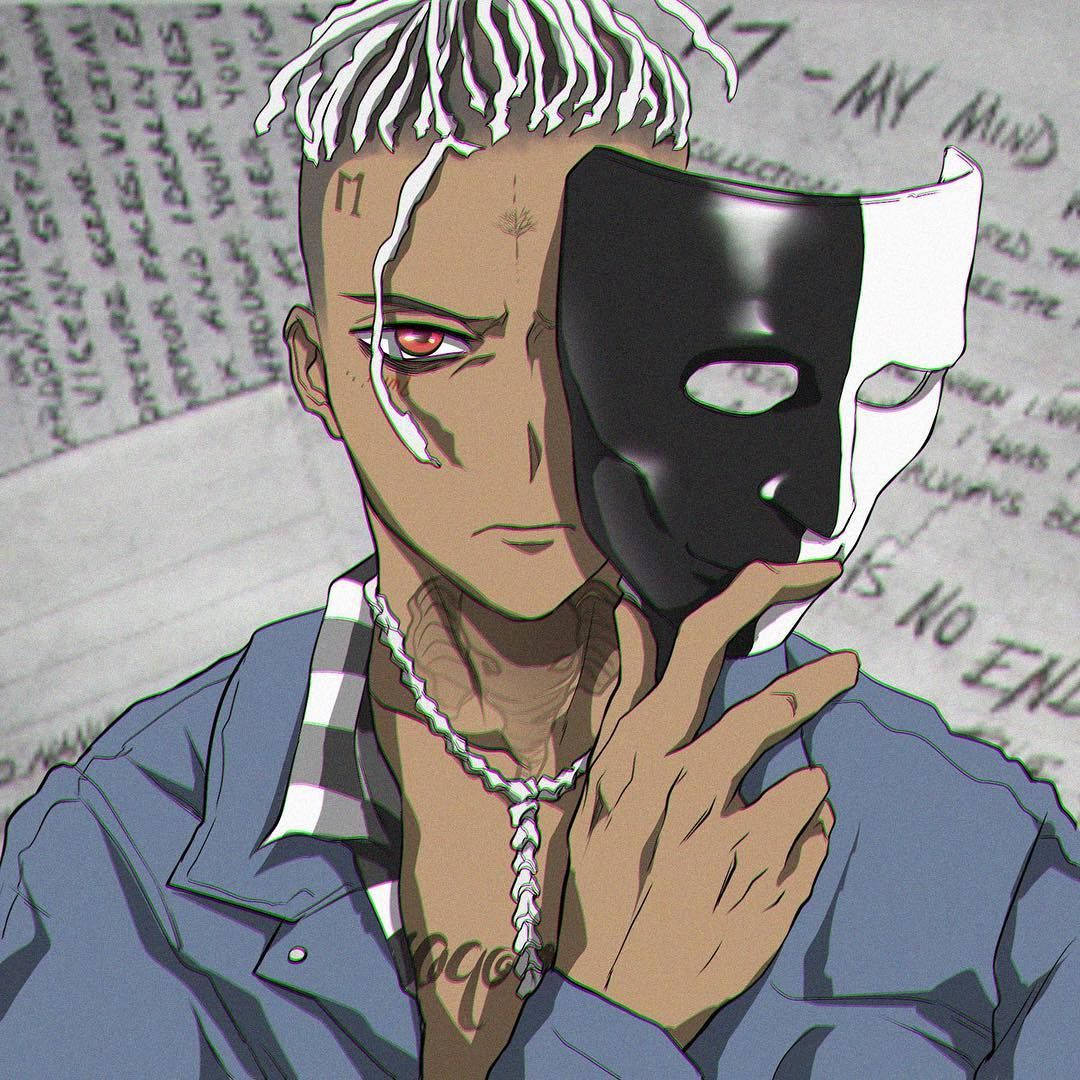 Xxxtentacion อนิเมะ หน้ากากขาวดำ วอลเปเปอร์