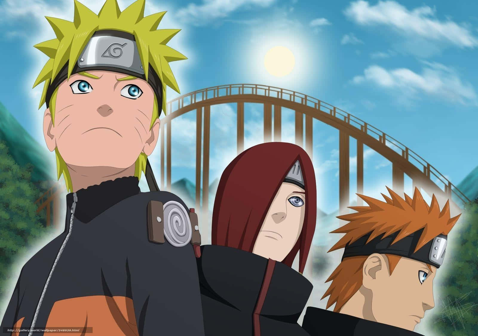 Yahiko กับ Naruto และ Nagato วอลเปเปอร์