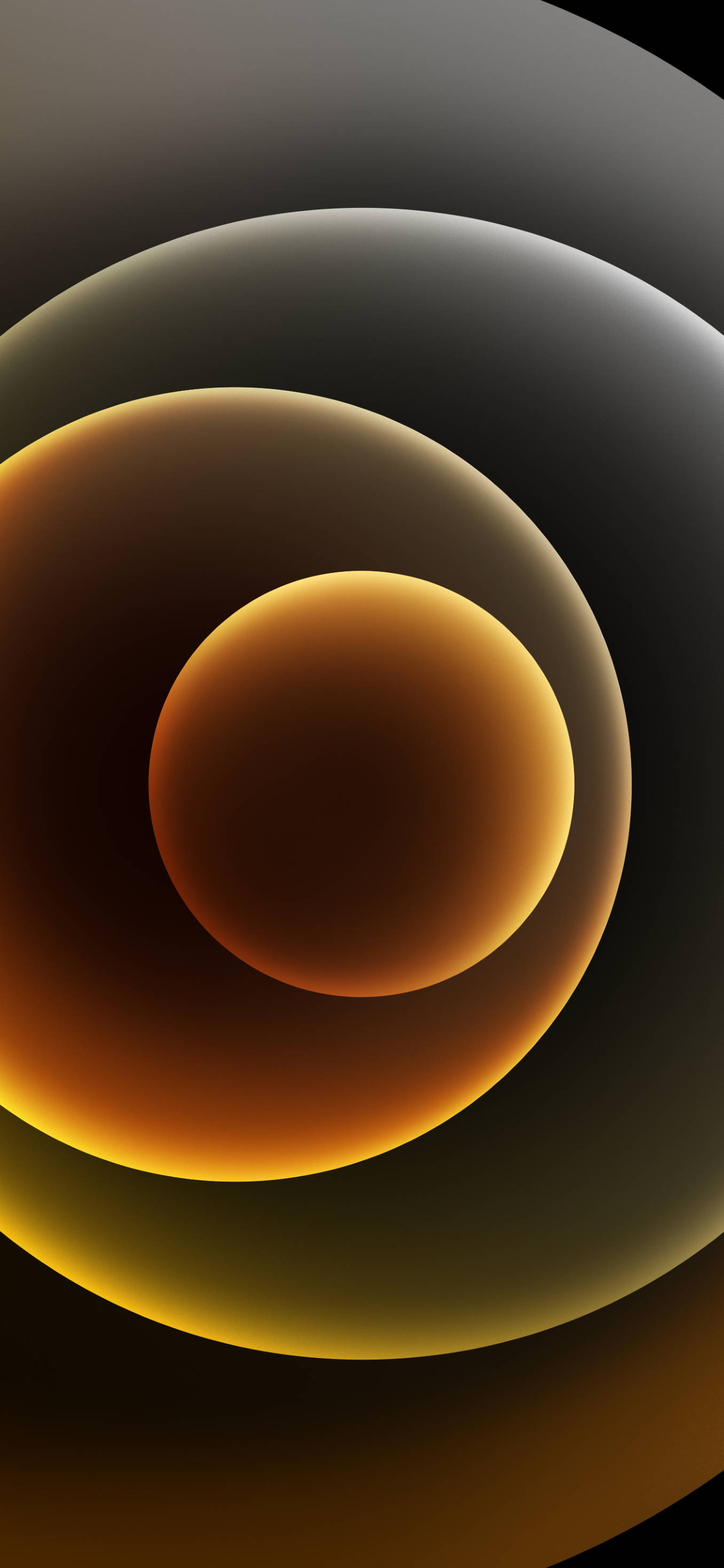 Yellow Orbs iPhone 12 วอลเปเปอร์