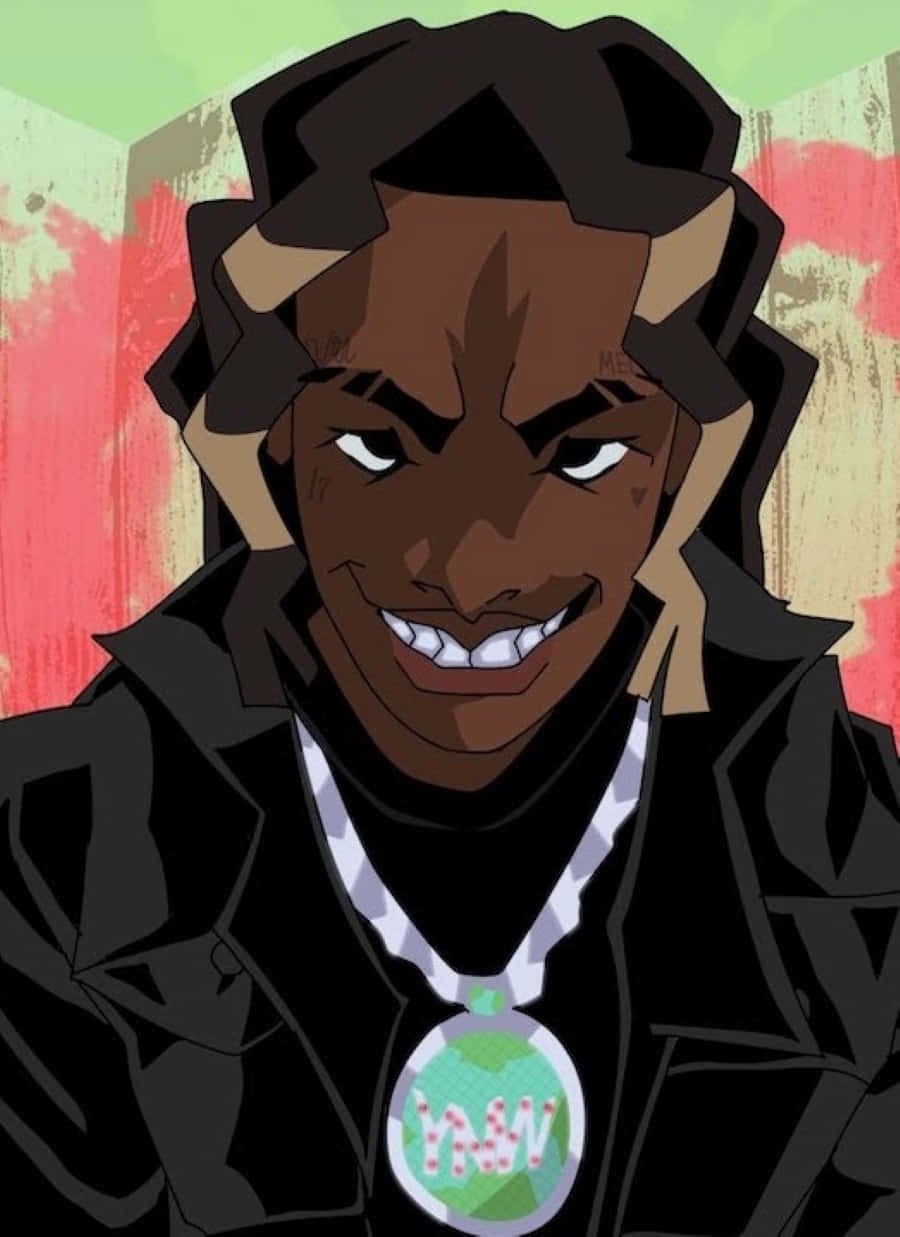 YNW Melly ในสlyleการ์ตูน วอลเปเปอร์