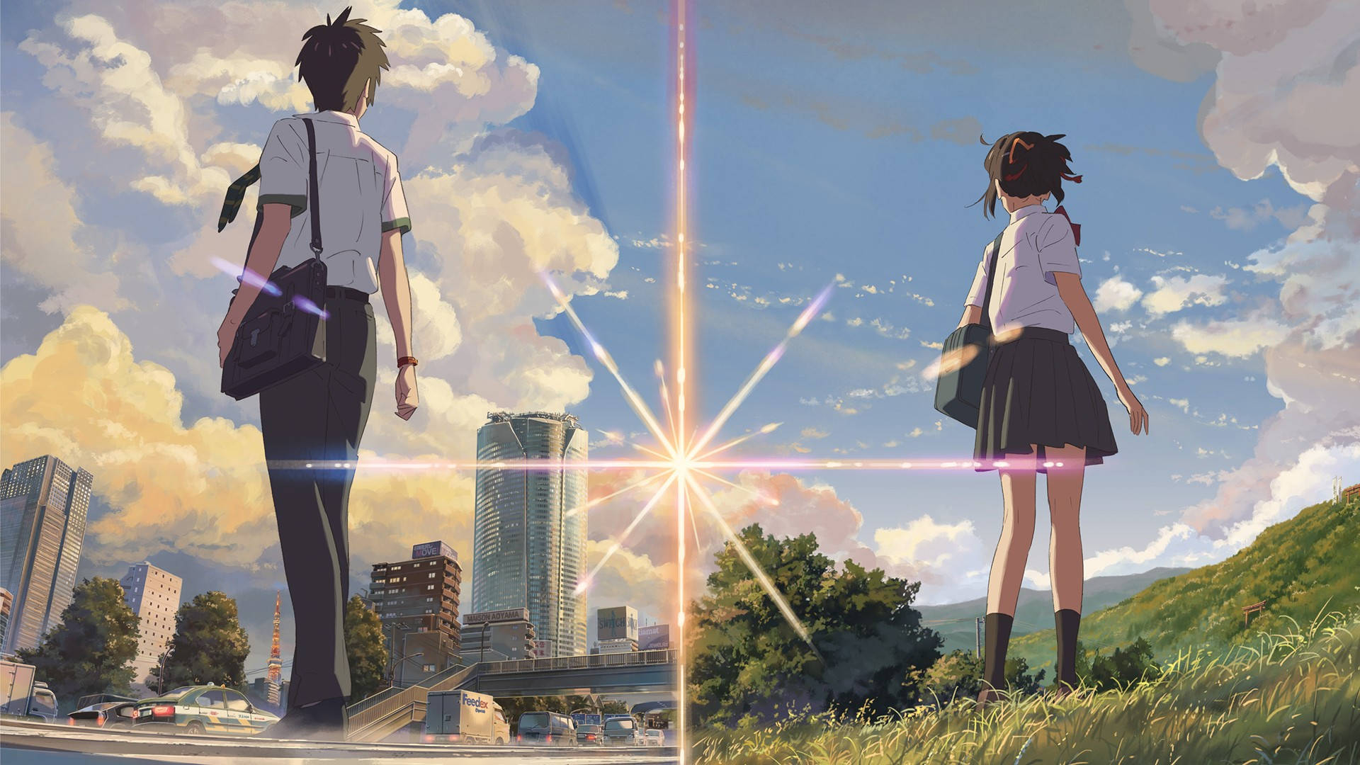 สองโลก Your Name อนิเมะ 2016 วอลเปเปอร์