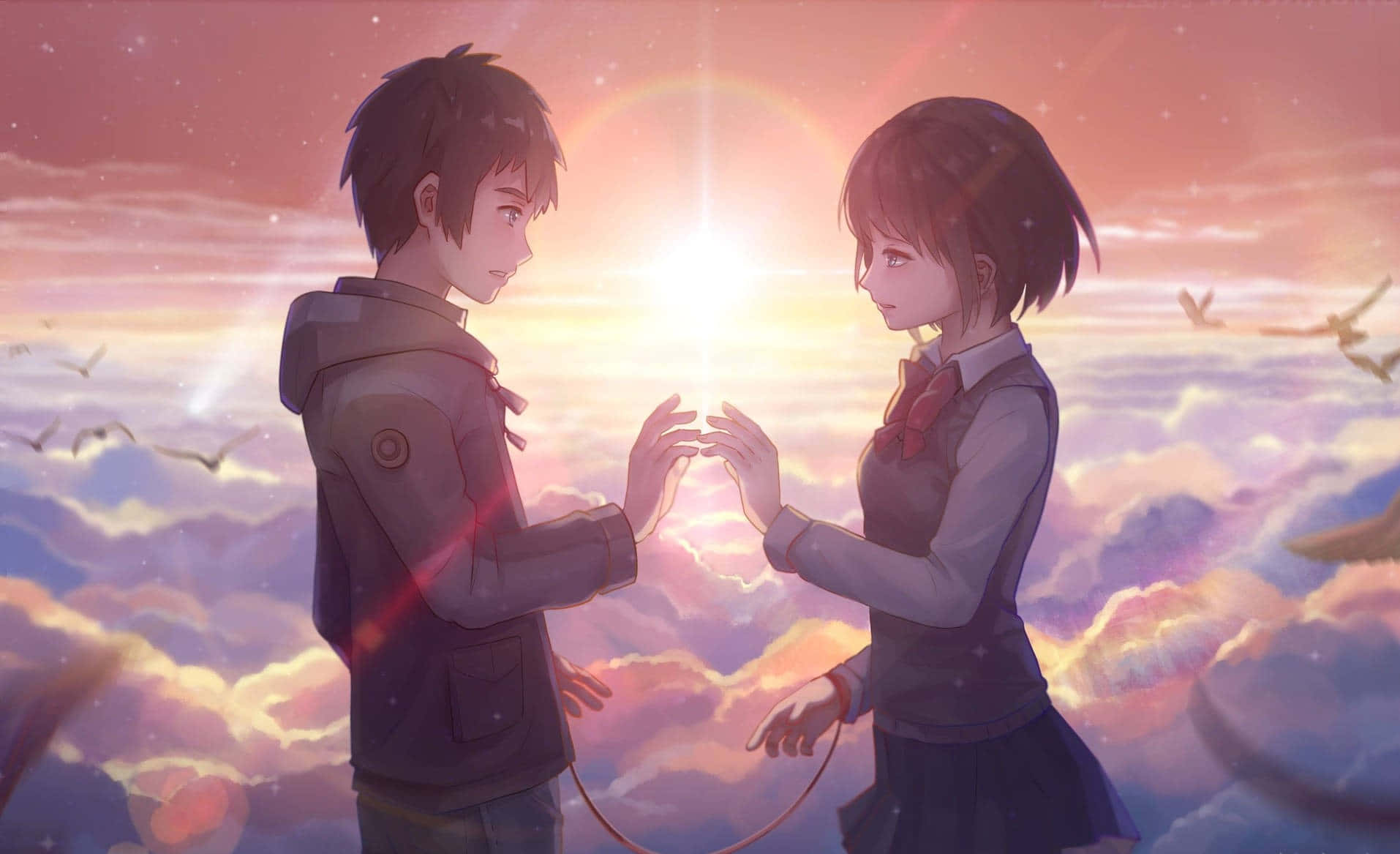 อนิเมะ Your Name ยามสนธยา วอลเปเปอร์