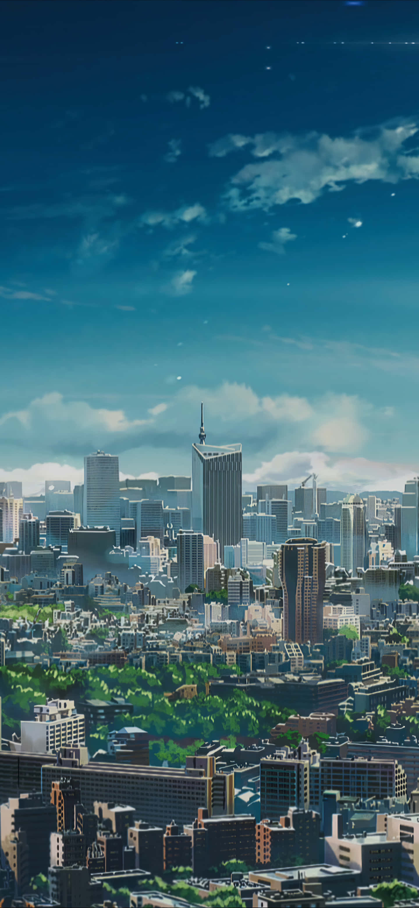 พื้นหลังมือถือเมืองจากเรื่อง Your Name แบบเคลื่อนไหว วอลเปเปอร์