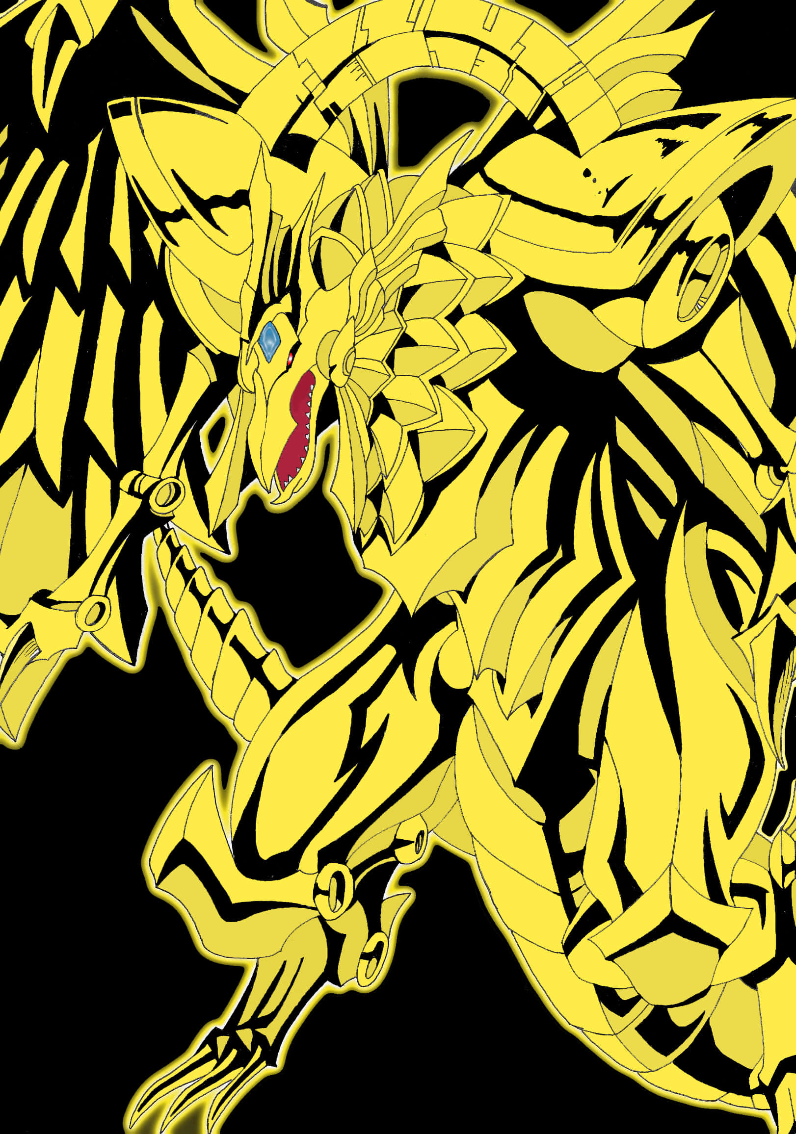 มังกรมีปีกแห่งรา การ์ดเทพแห่งอียิปต์อันทรงพลังใน Yu-Gi-Oh! วอลเปเปอร์