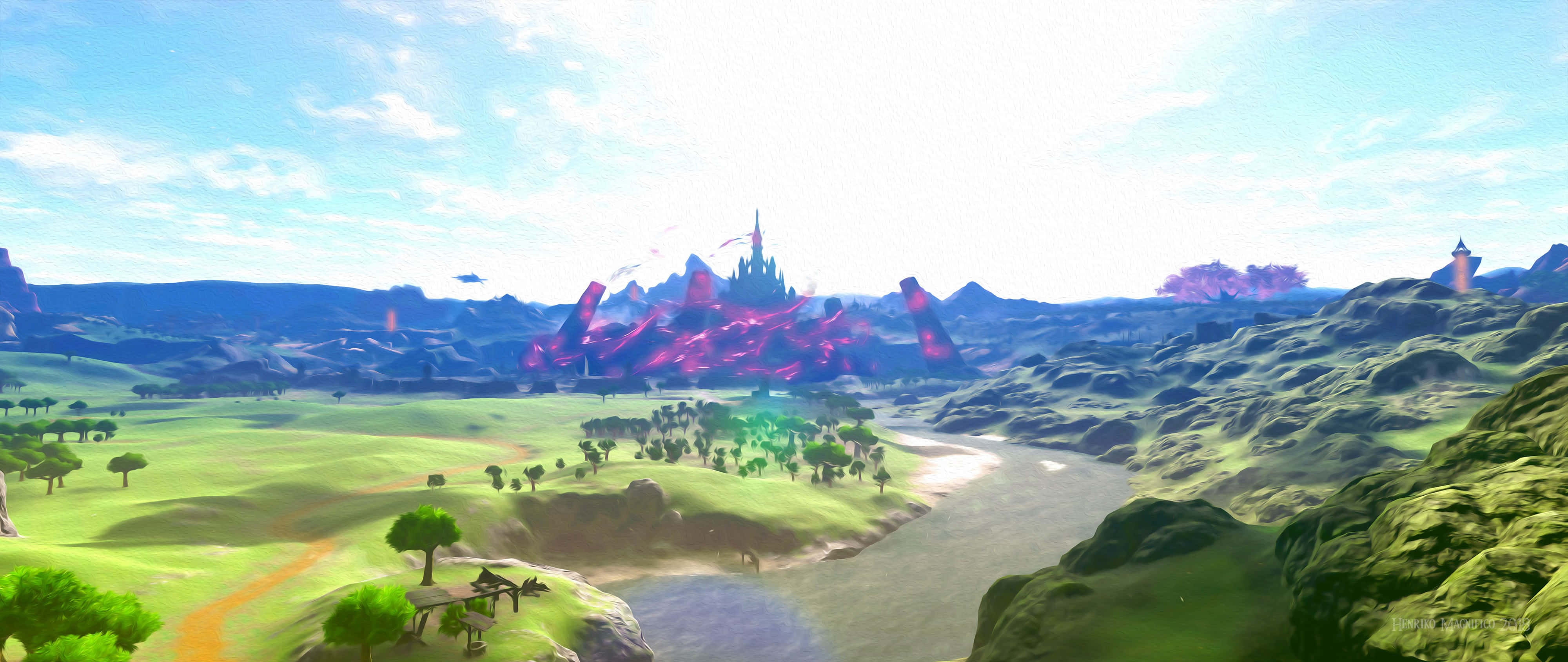 Zelda Breath Of The Wild 4K กลางวันธรรมชาติ วอลเปเปอร์