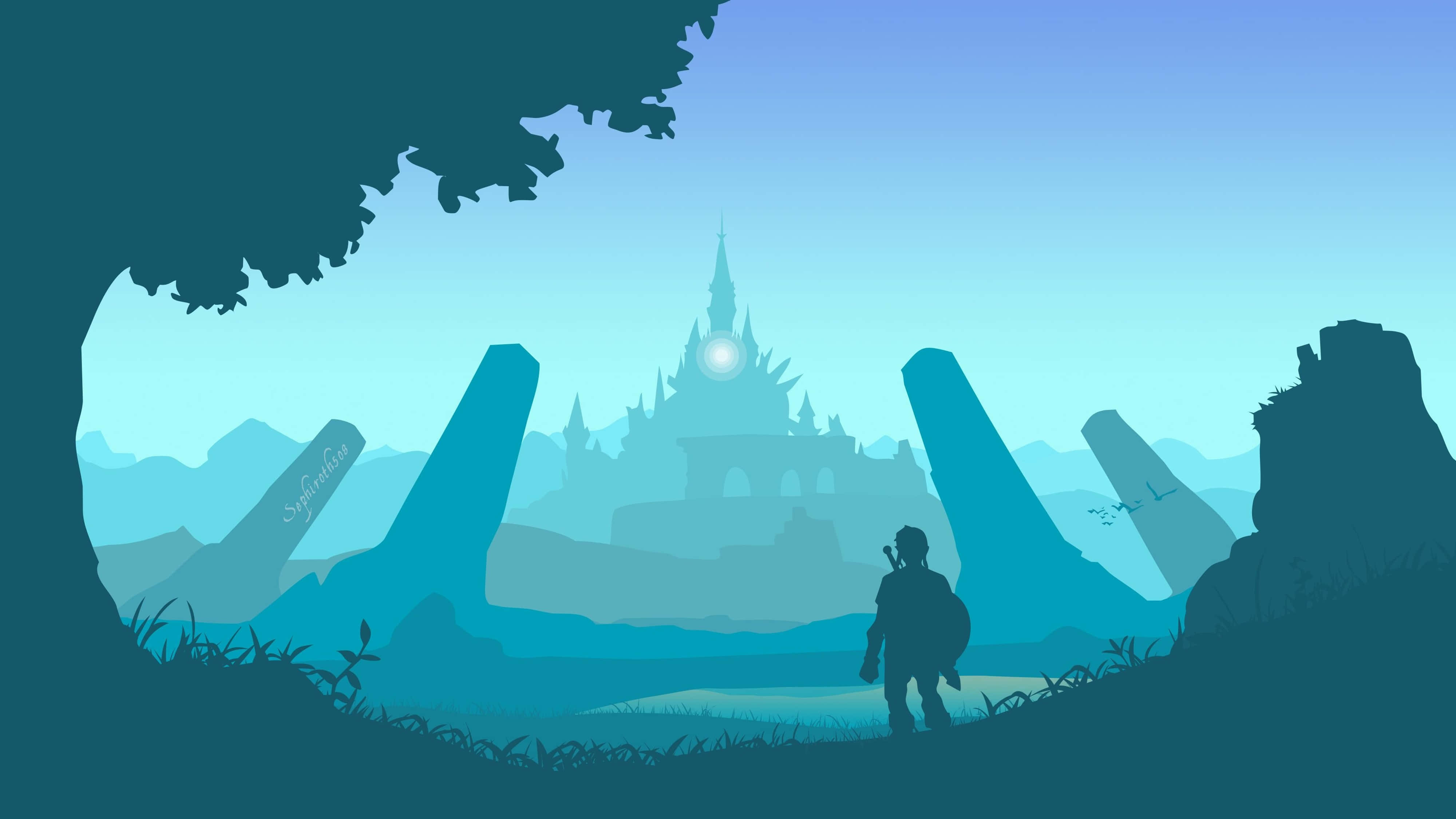 ปราสาท Zelda Breath Of The Wild 4K วอลเปเปอร์