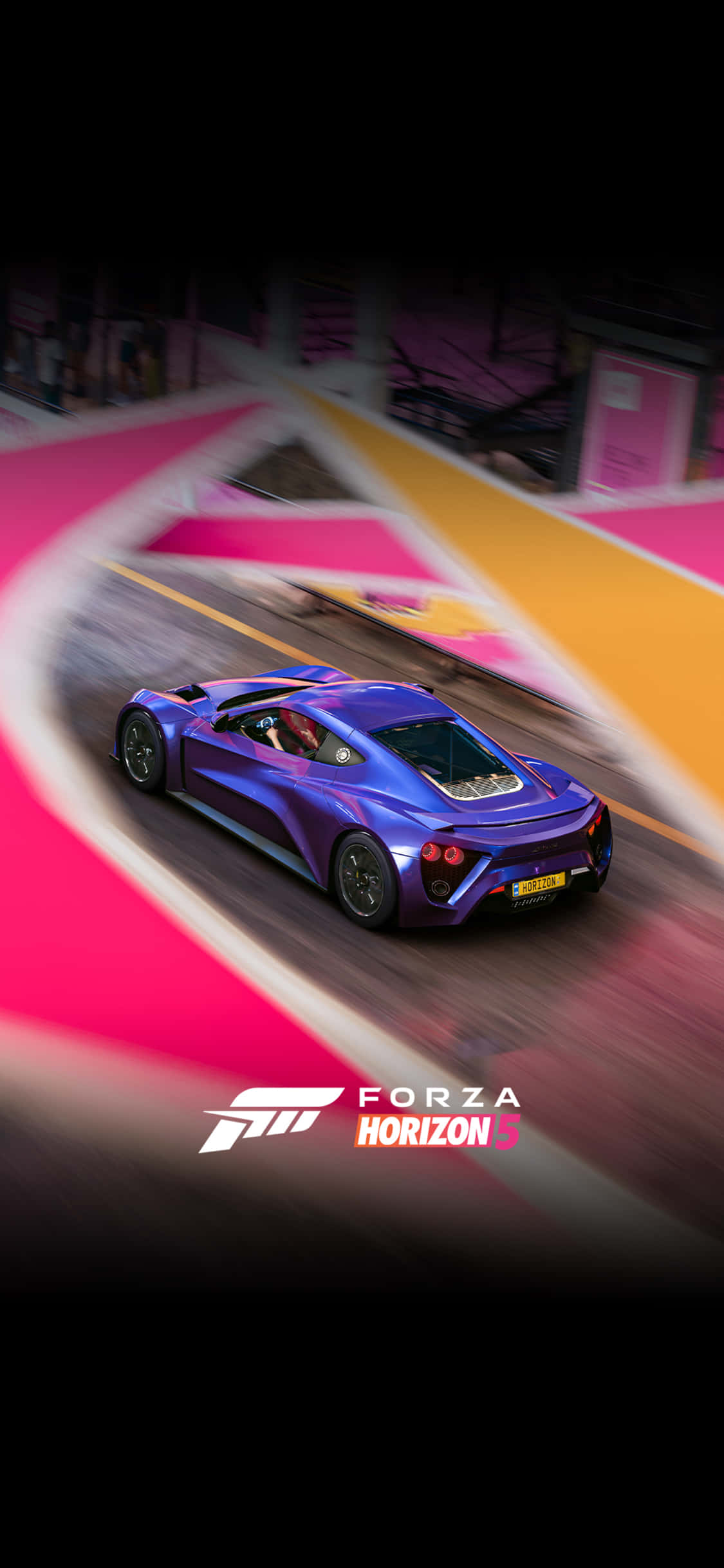 พื้นหลัง Zenvo สีน้ำเงิน iPhone X Forza Motorsport 7 วอลเปเปอร์