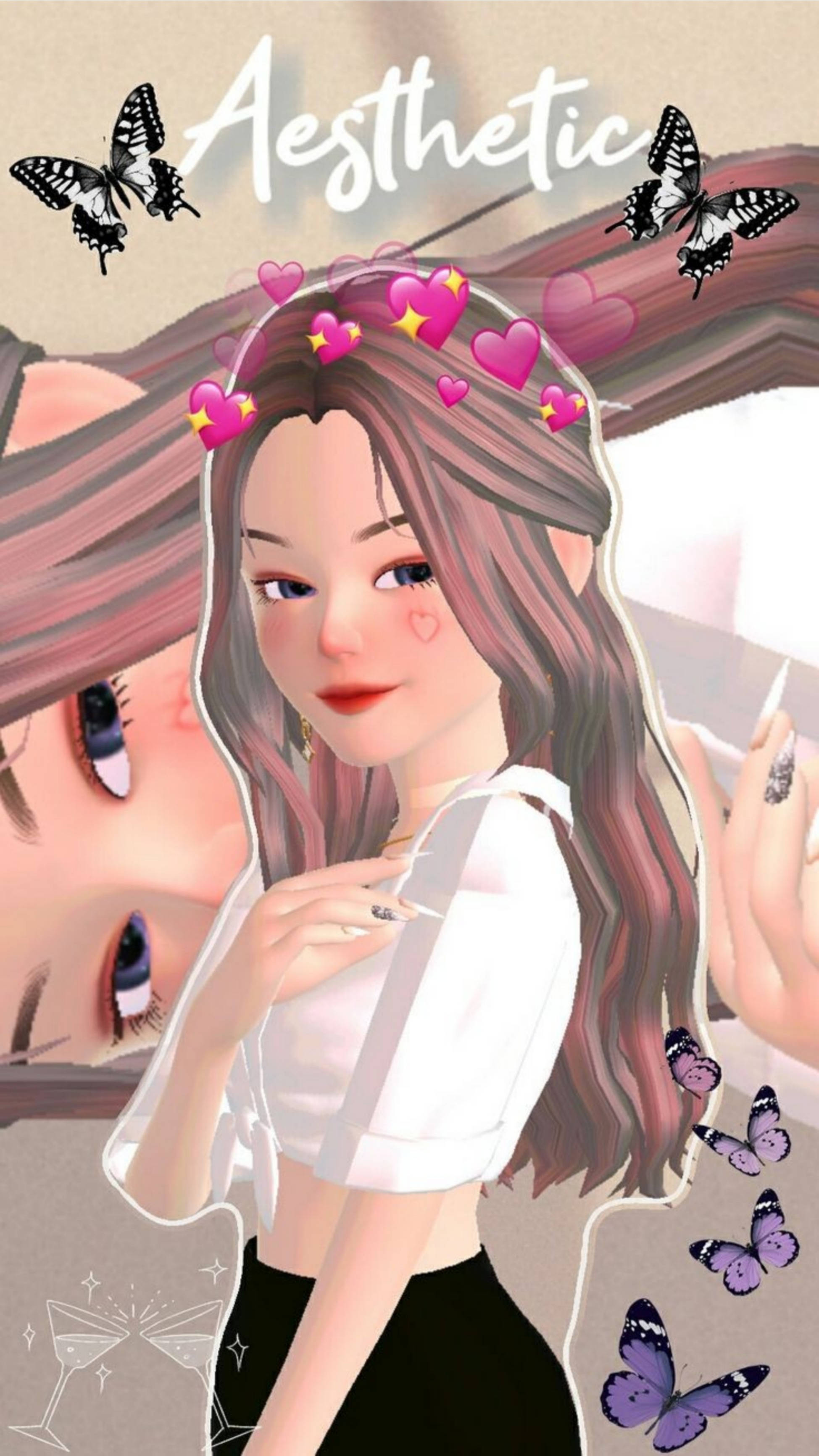 สาวสไตล์ Zepeto สุดเก๋ วอลเปเปอร์