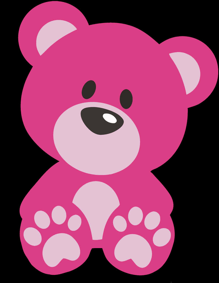 กราฟิกตุ๊กตาหมีสีชมพู วอลเปเปอร์