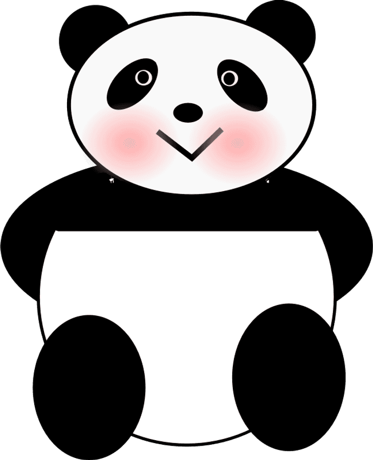 กราฟิกหน้อยแพนด้ายิ้มการ์ตูน วอลเปเปอร์
