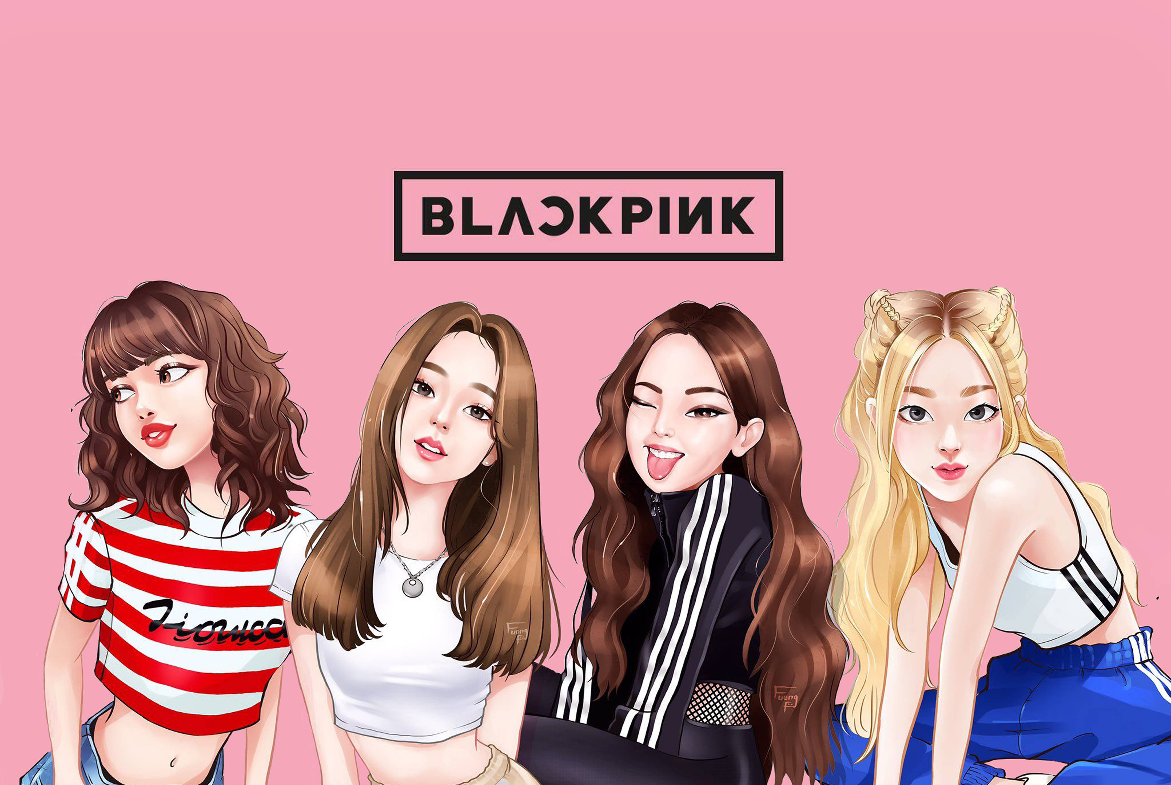 การ์ตูน Blackpink น่ารัก วอลเปเปอร์