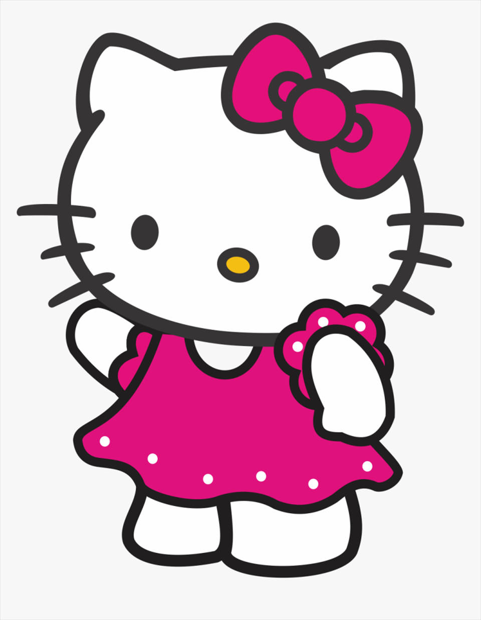 การ์ตูนชุดสีชมพู Hello Kitty PFP วอลเปเปอร์