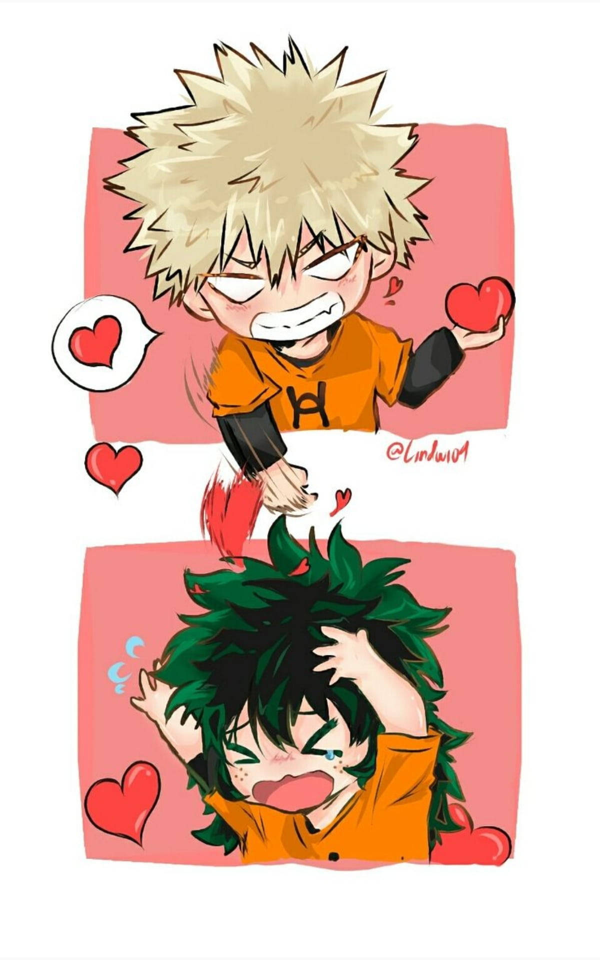 การ์ตูนน่ารักเดกุและบากูโก วอลเปเปอร์