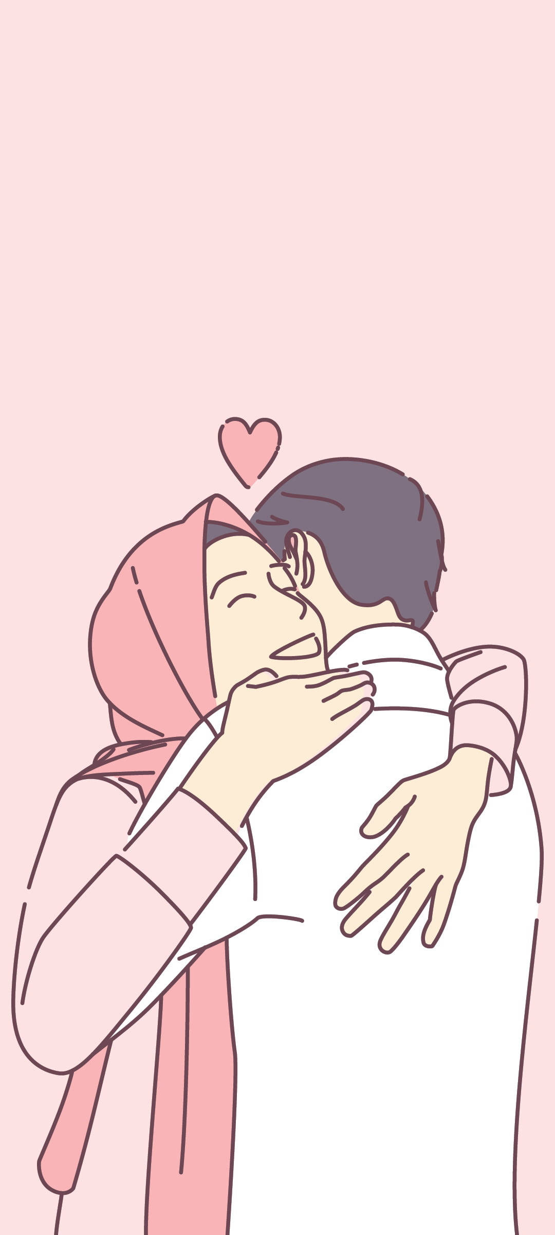 การ์ตูนฮิญาบรักสีชมพู วอลเปเปอร์