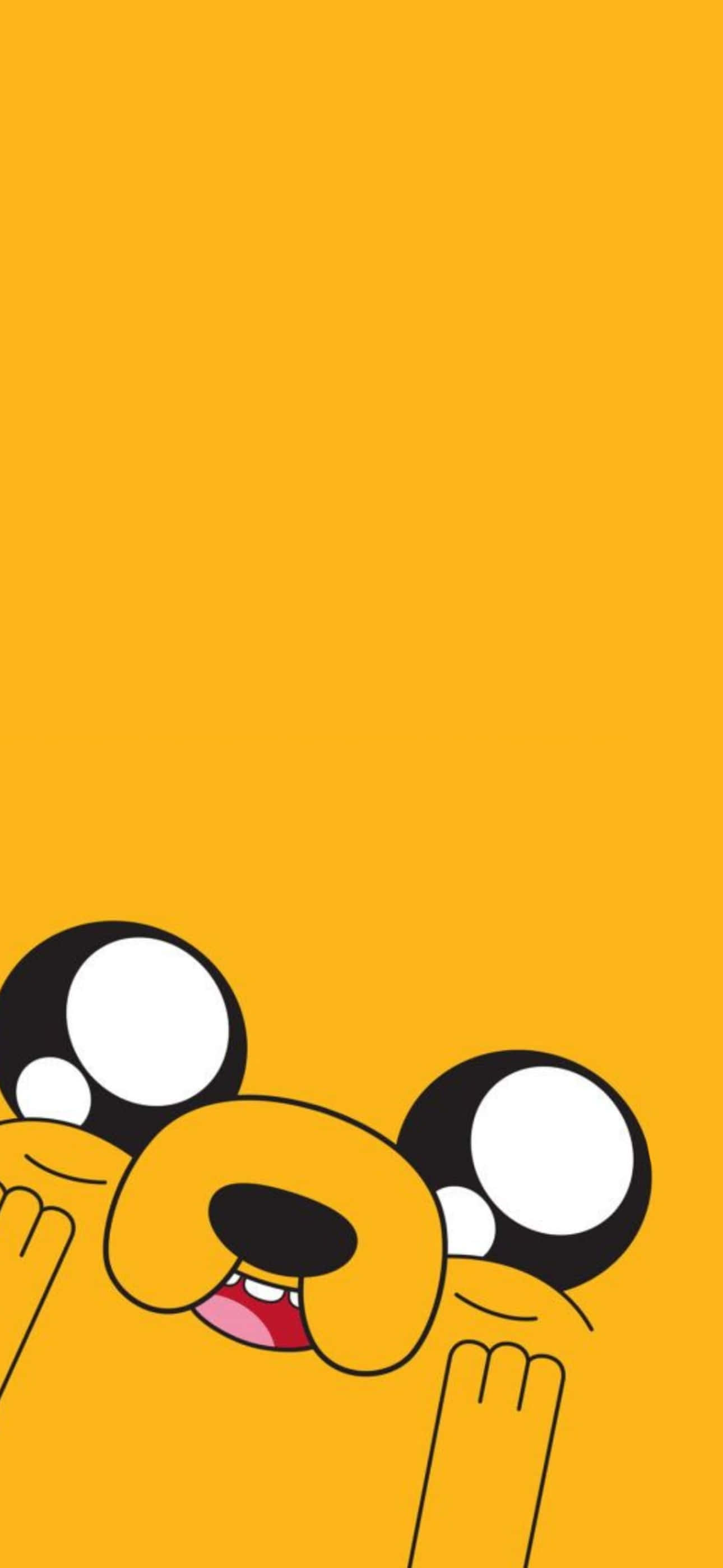 การ์ตูนเจ้าเหมียวหมาป่า Jake The Dog สไตล์สวยงามสำหรับ iPhone วอลเปเปอร์